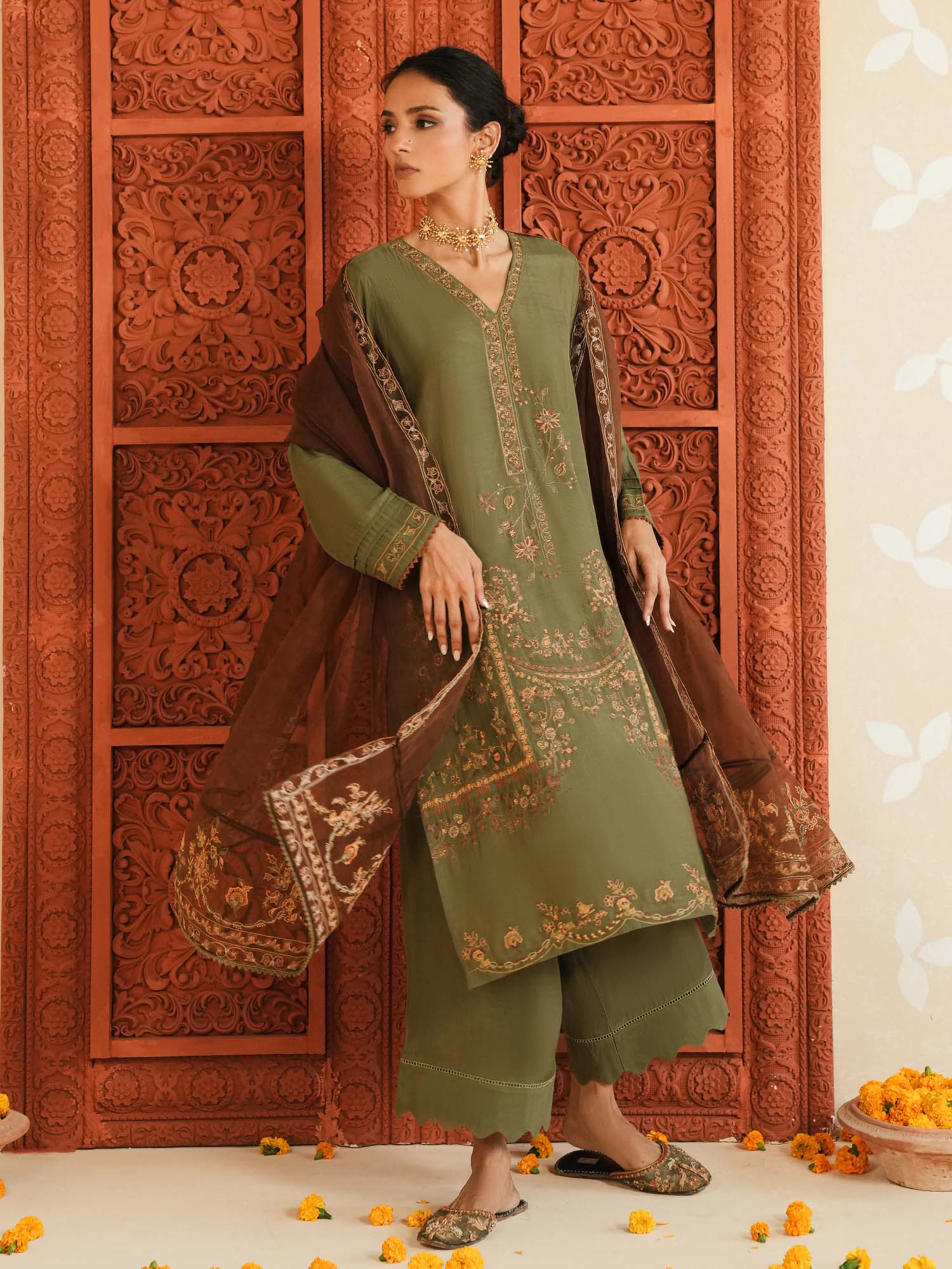 3-Piece Embroidered Set