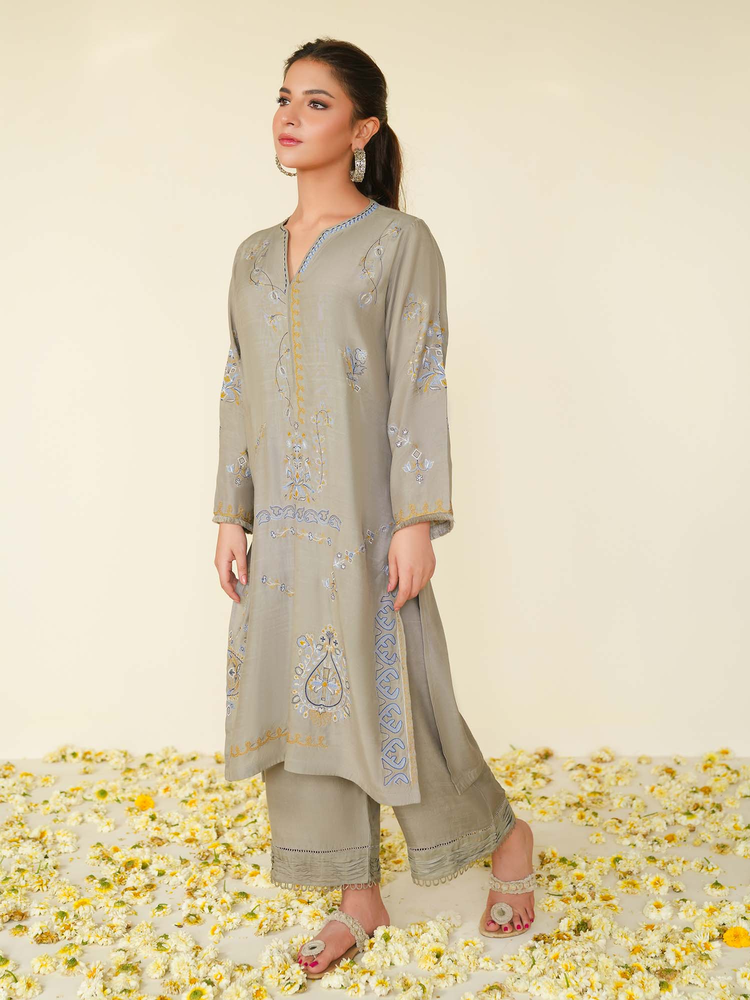 2-Piece Embroidered Set