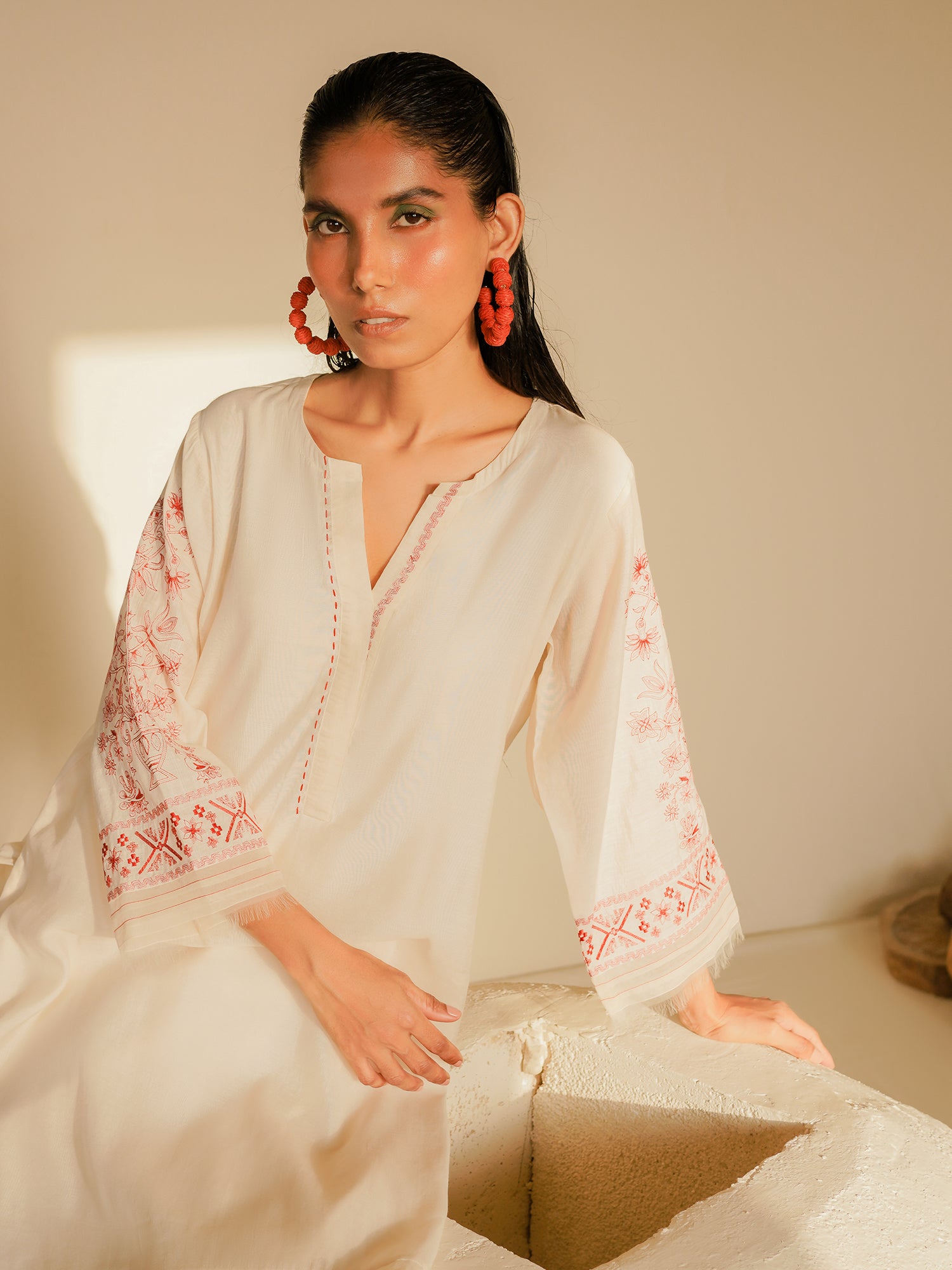 Embroidered Kurta | Mishkaa