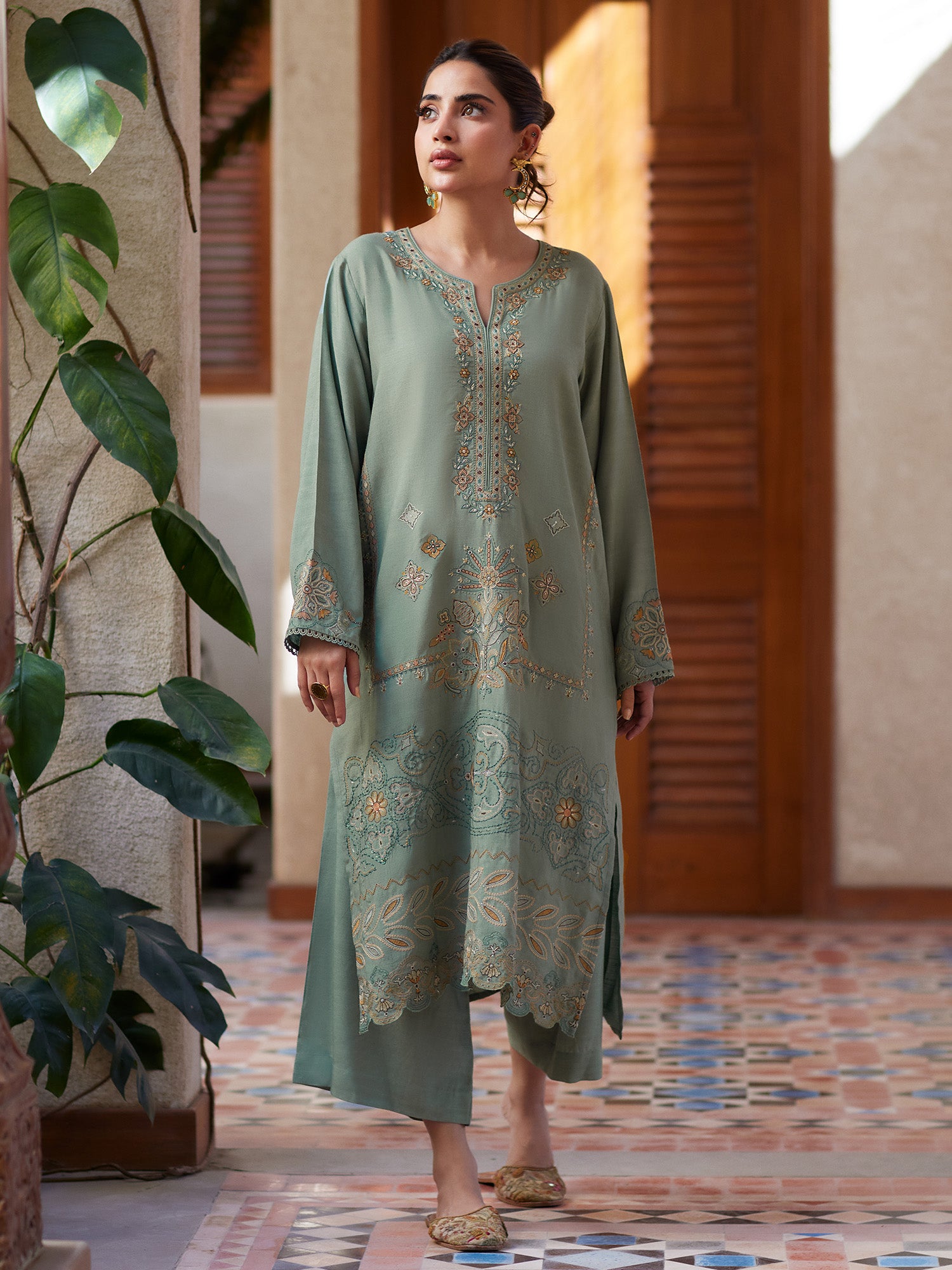 2-Piece Embroidered Set