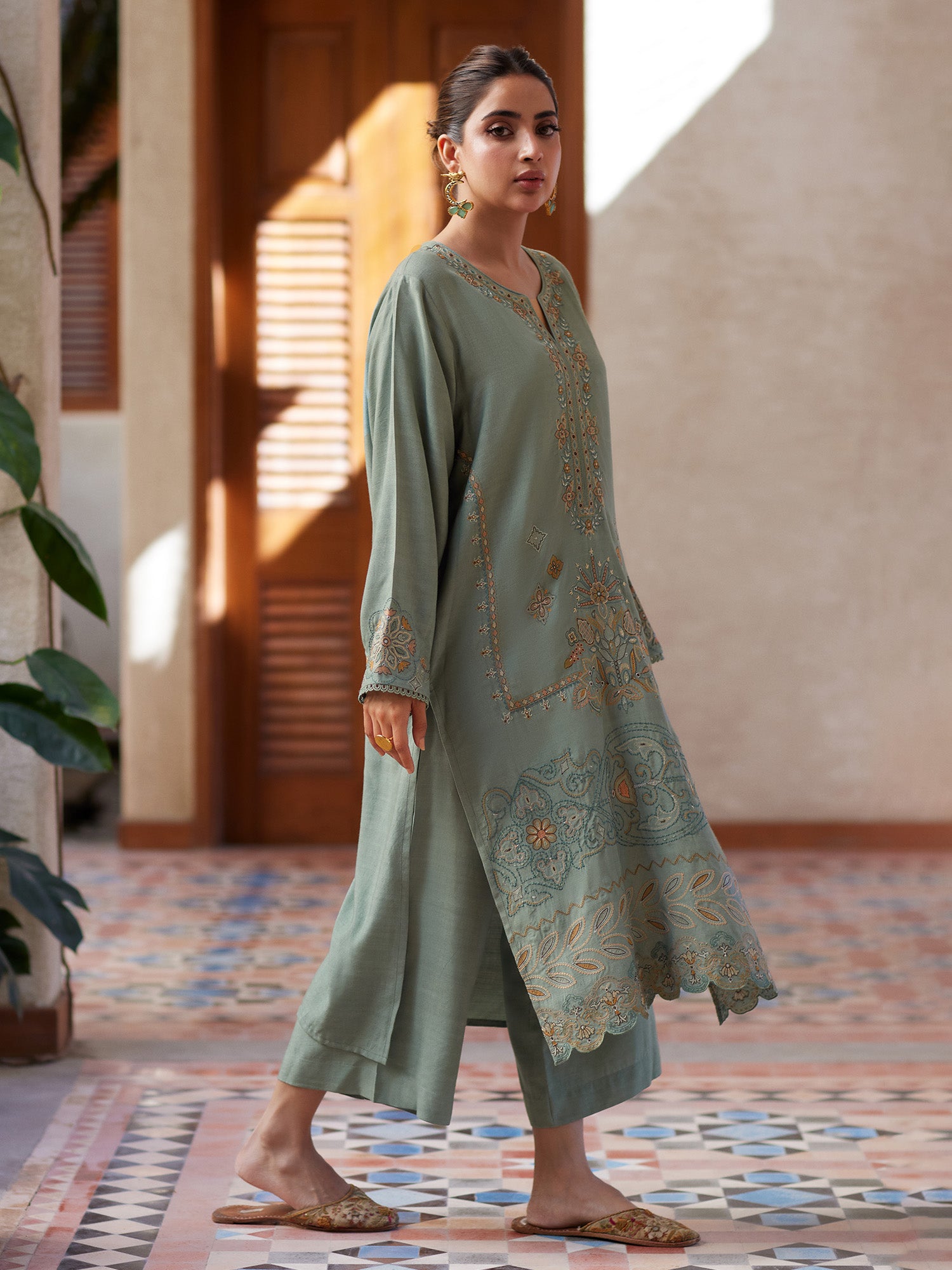 2-Piece Embroidered Set