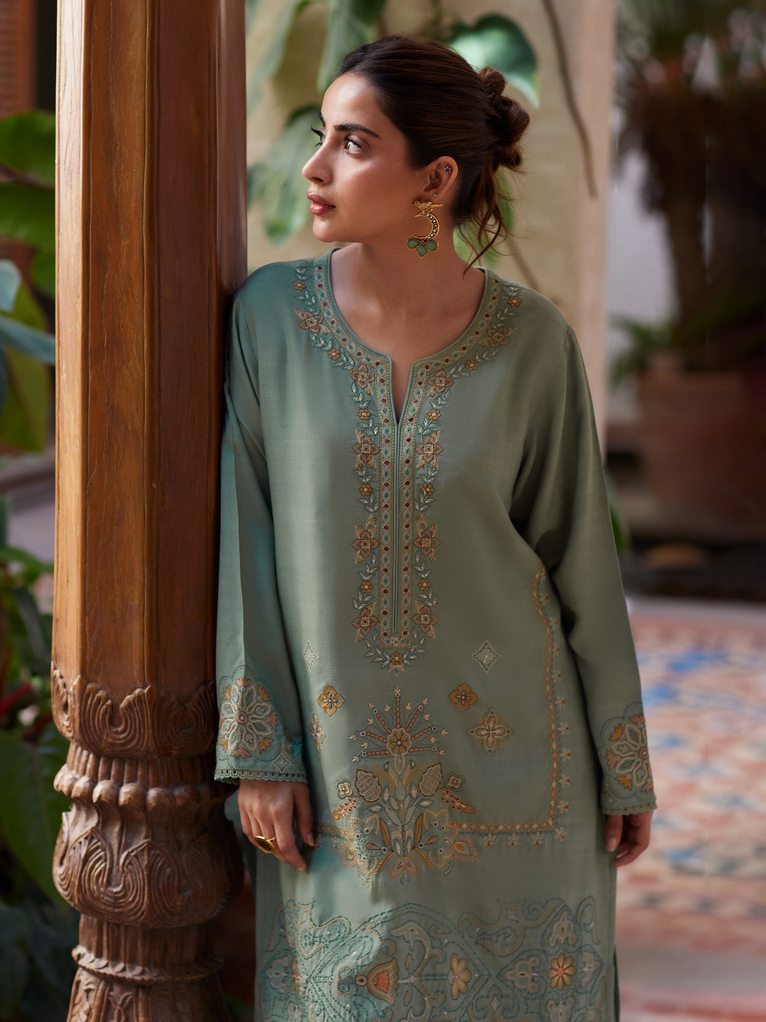 2-Piece Embroidered Set