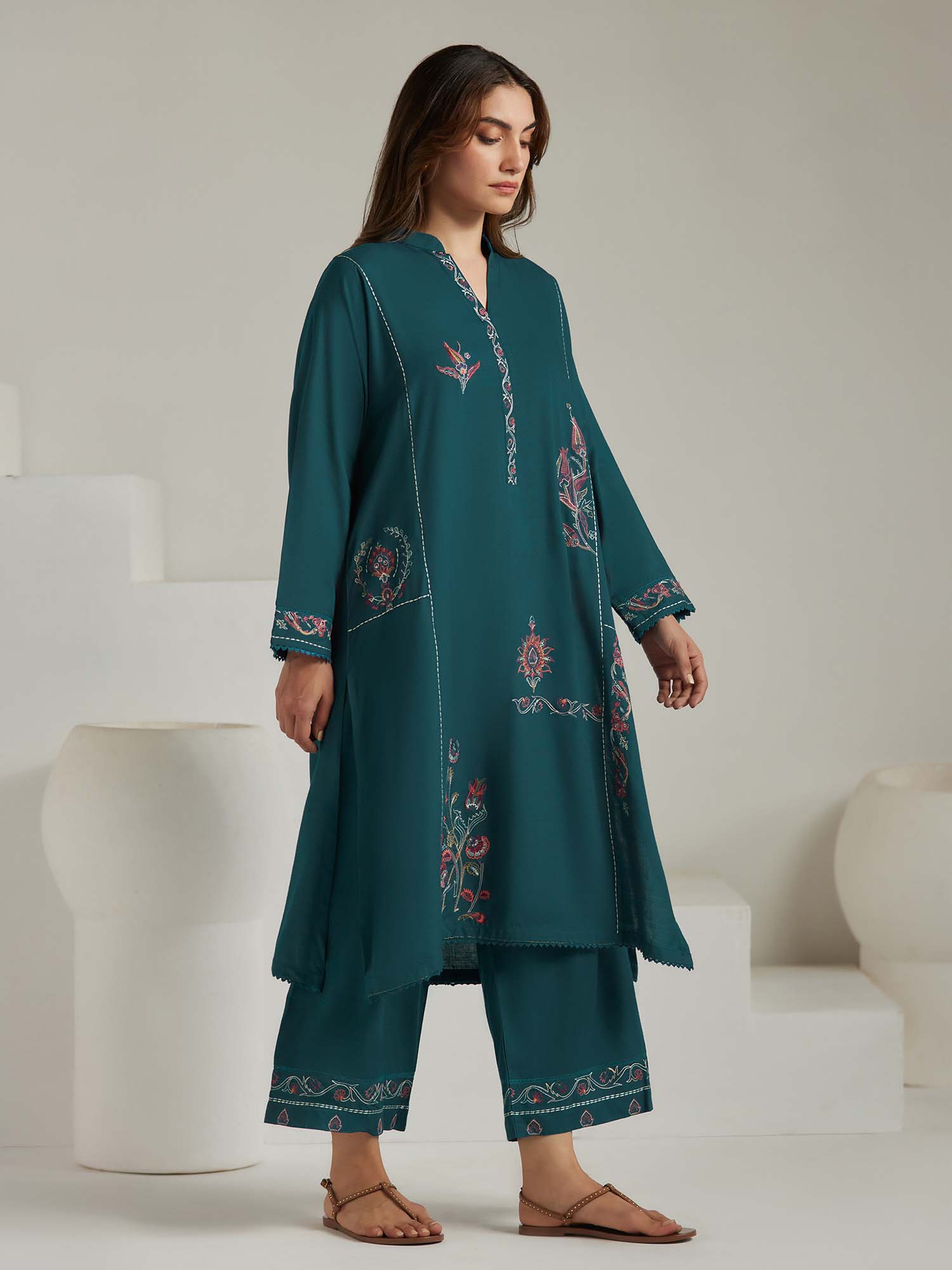 2-Piece Embroidered Set