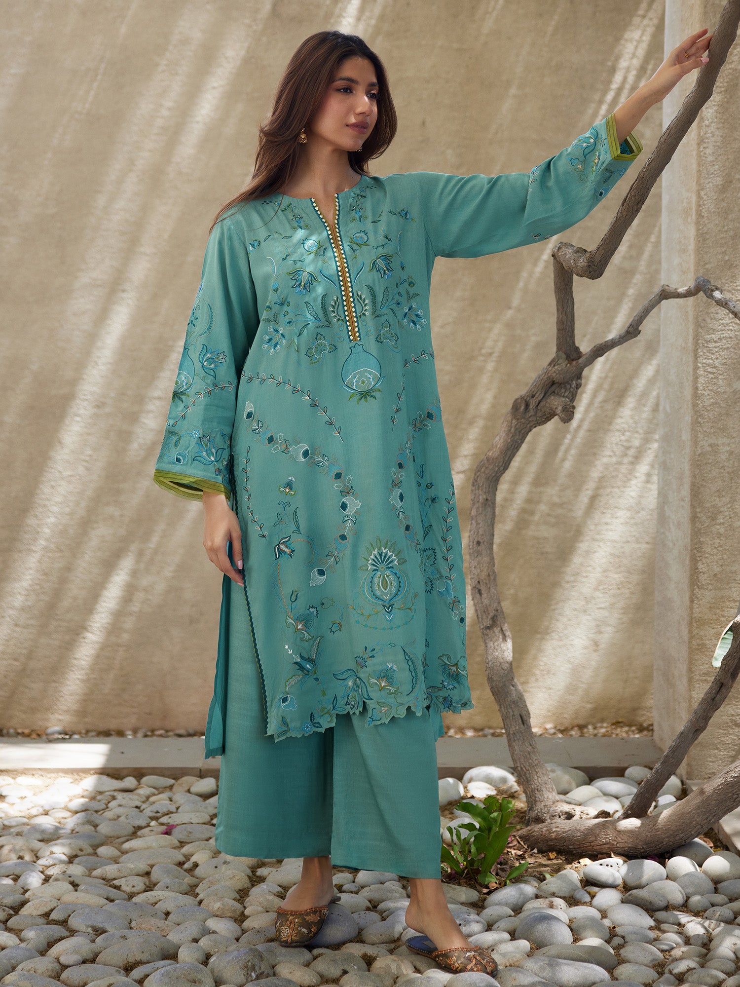 2-Piece Embroidered Set