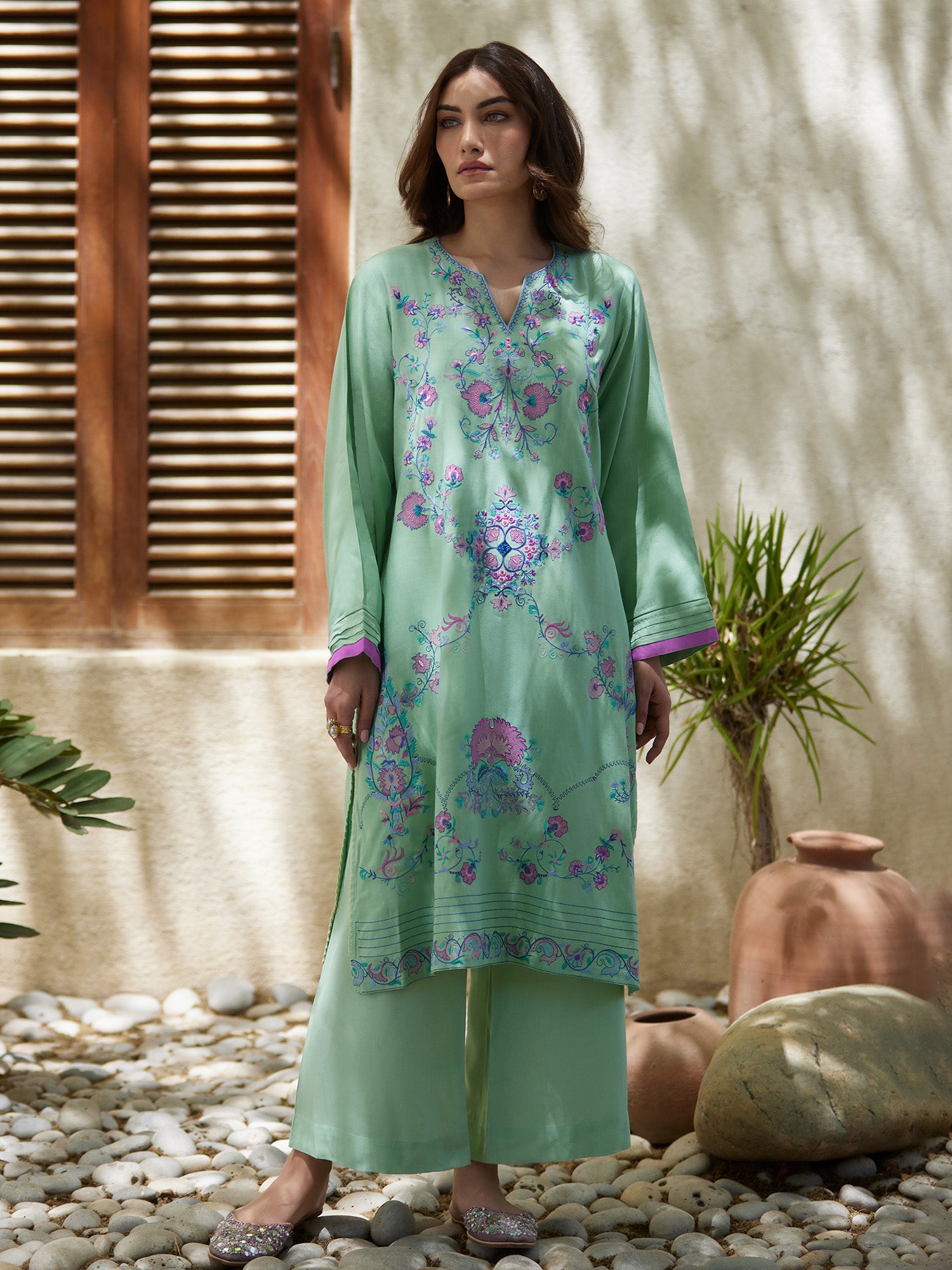 2-Piece Embroidered Set