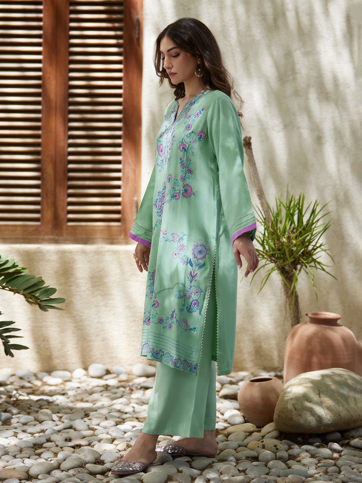 2-Piece Embroidered Set