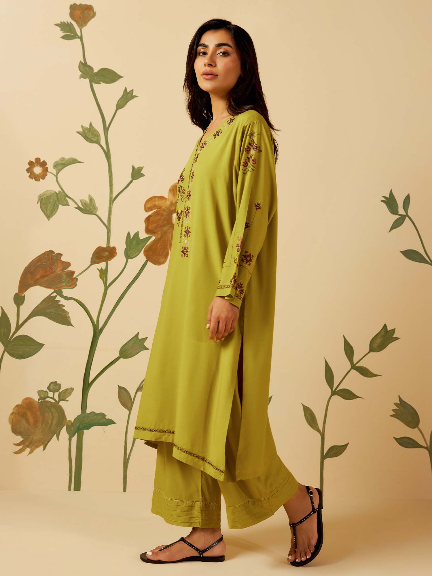 2-Piece Embroidered Set