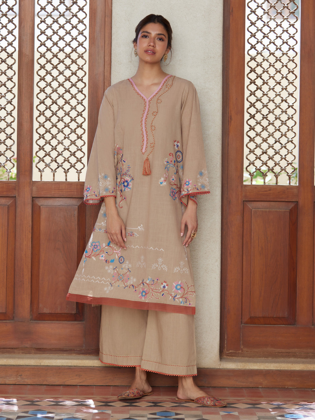 2-Piece Embroidered Set
