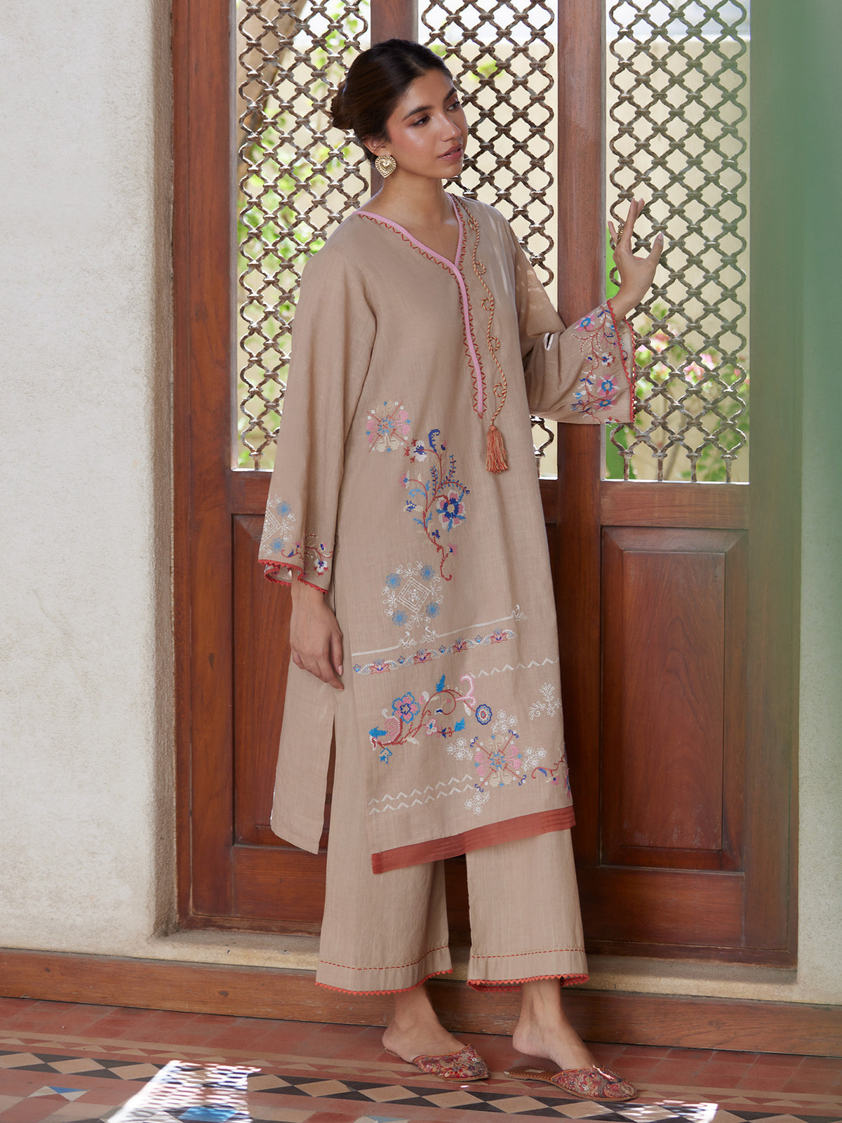 2-Piece Embroidered Set