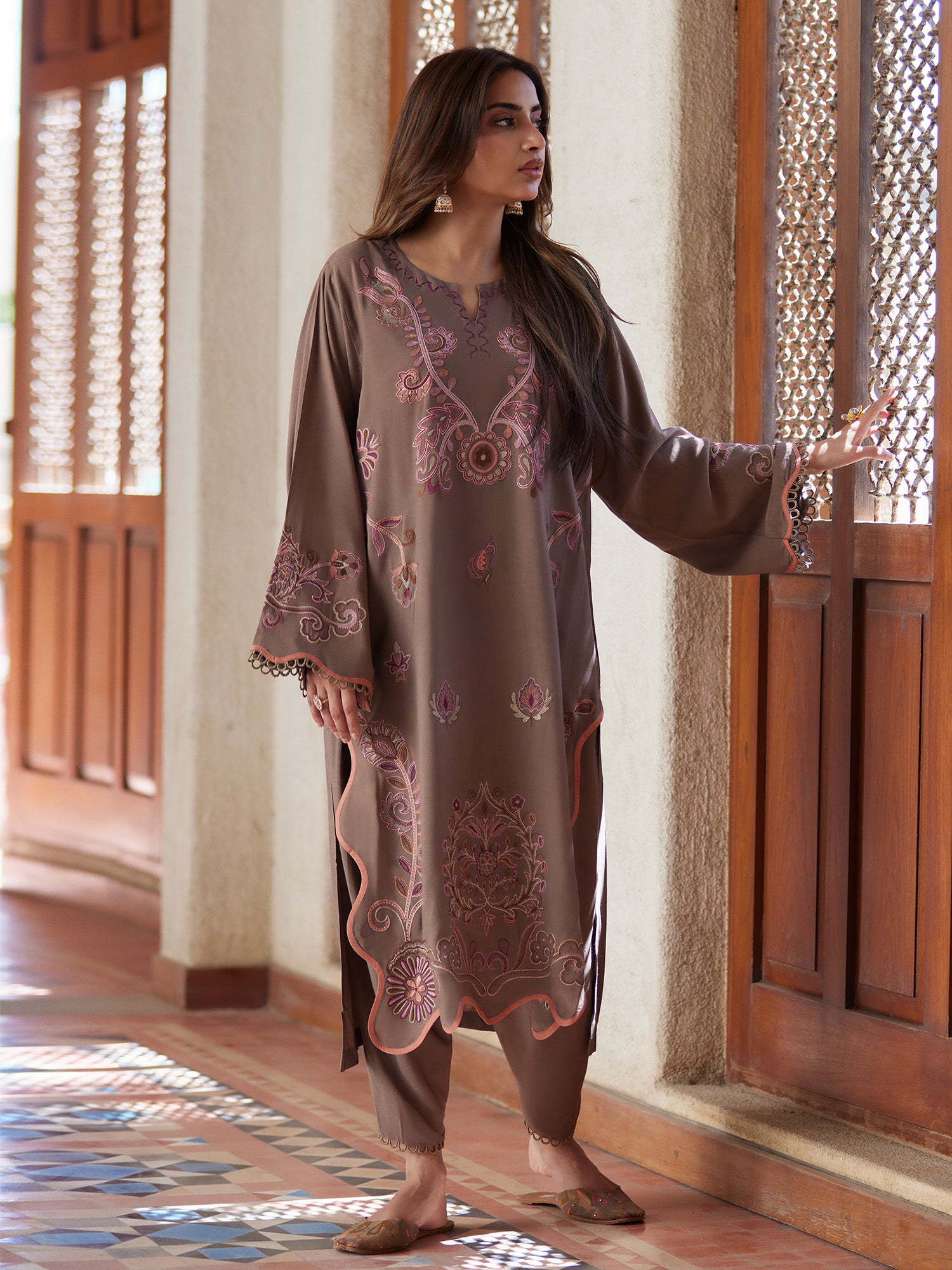 2-Piece Embroidered Set