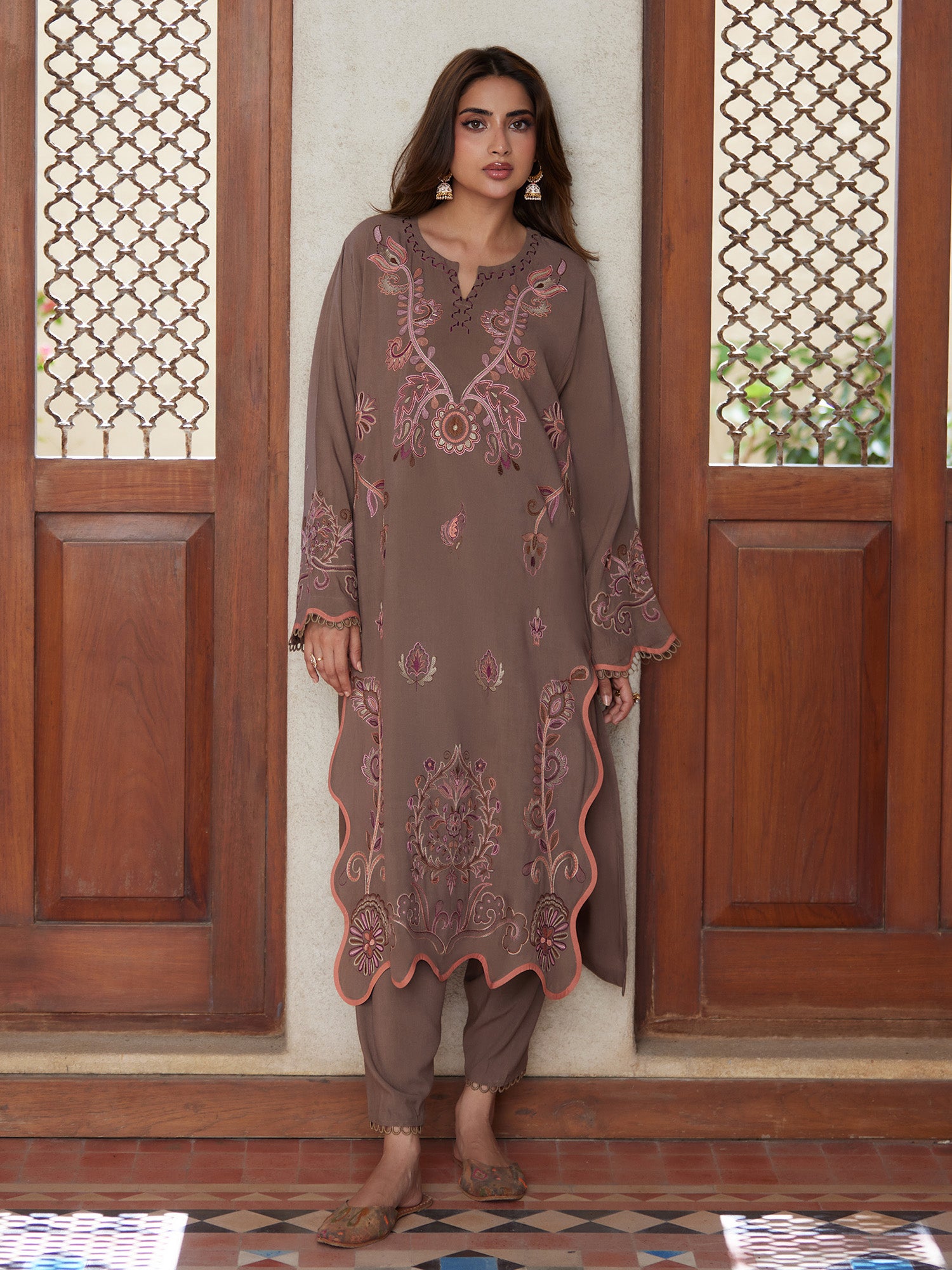 2-Piece Embroidered Set