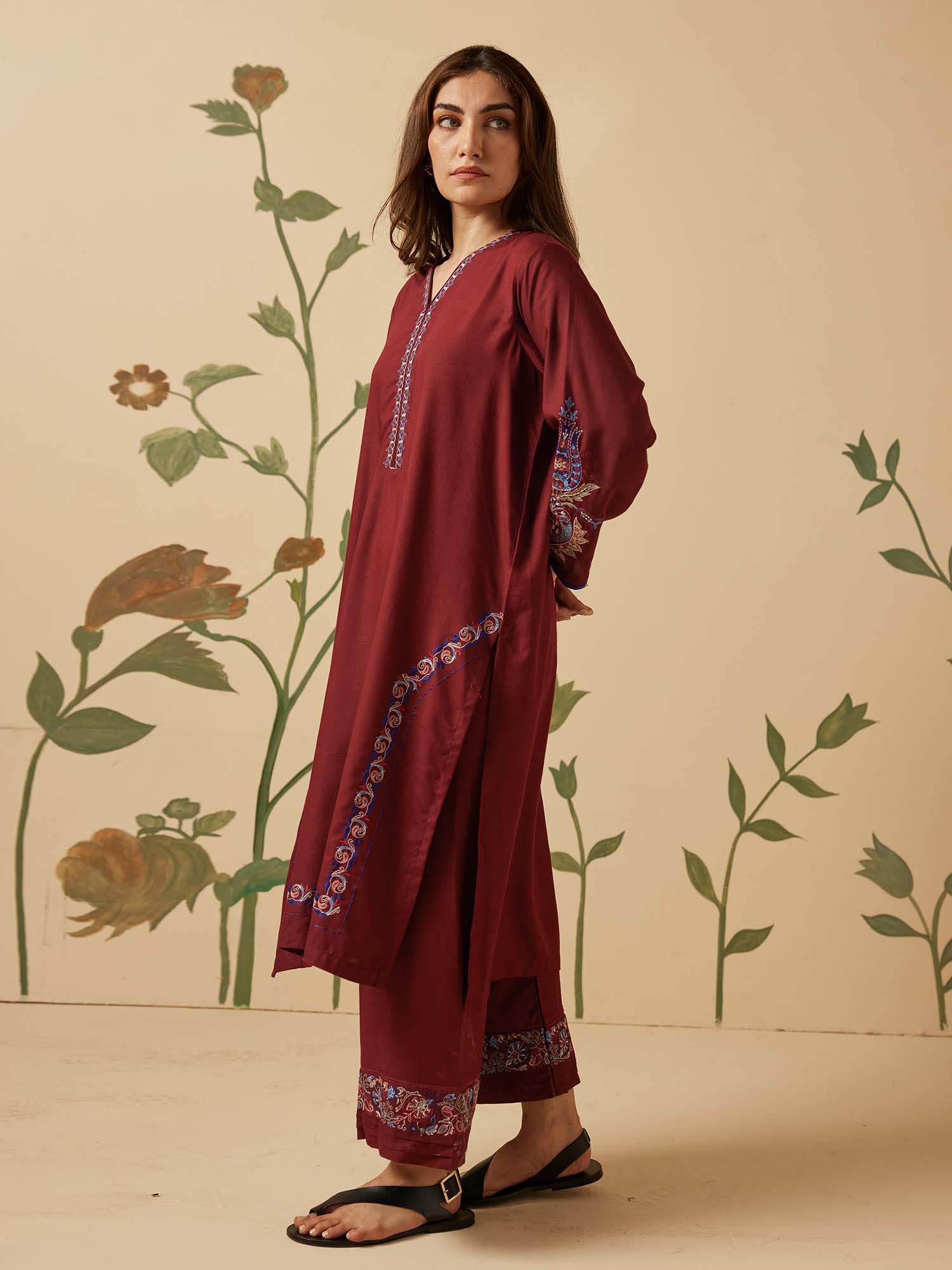 2-Piece Embroidered Set