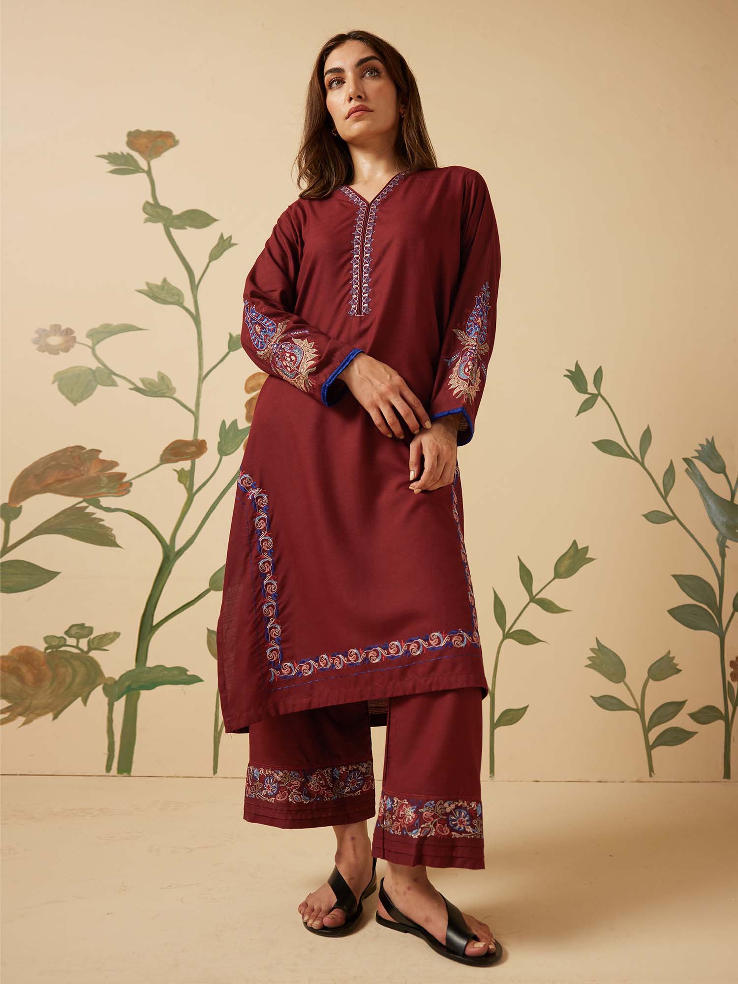2-Piece Embroidered Set