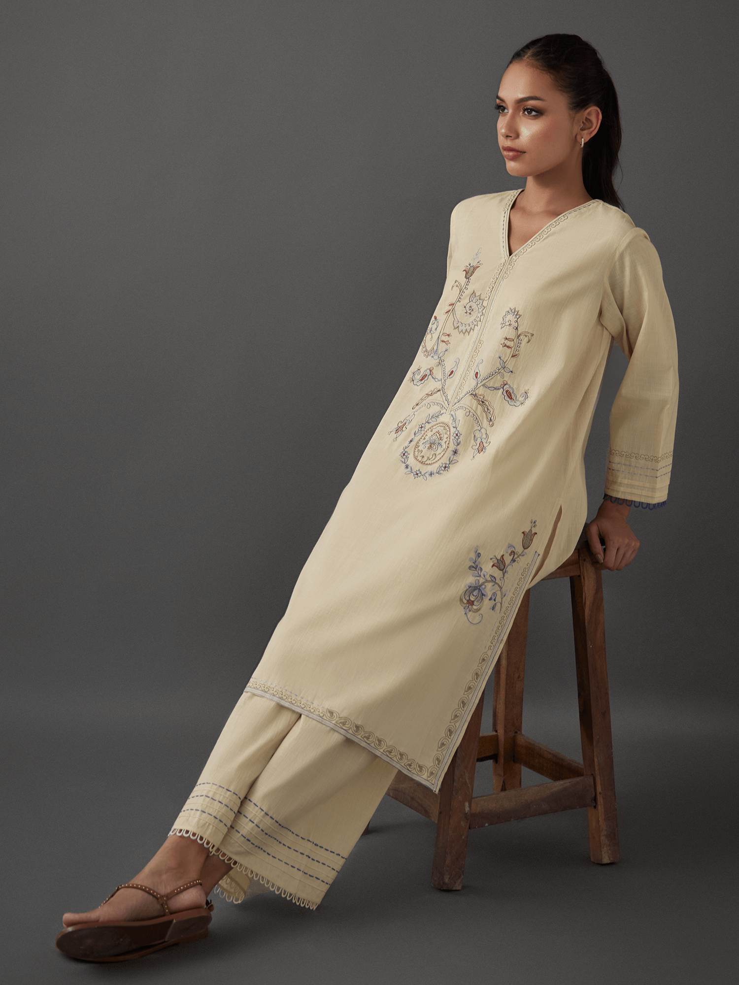 2-Piece Embroidered Set