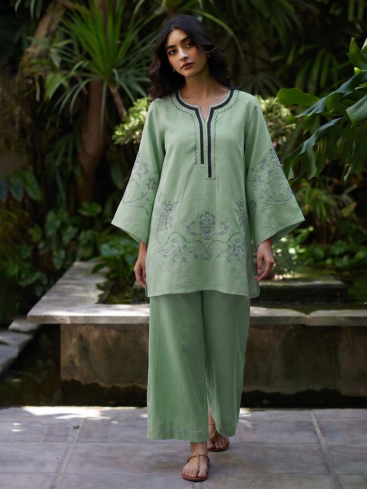 2-Piece Embroidered Set