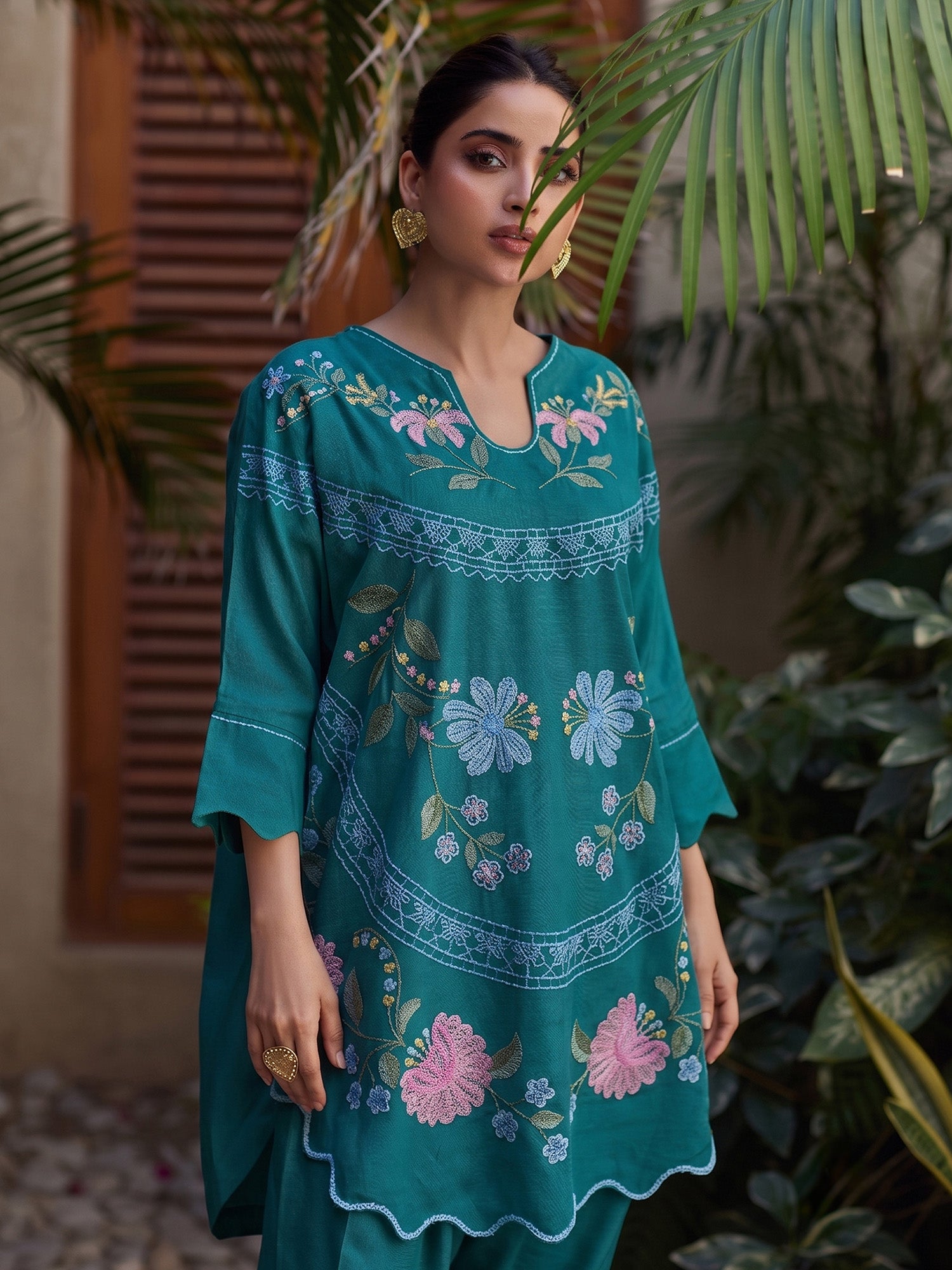 2-Piece Embroidered Set