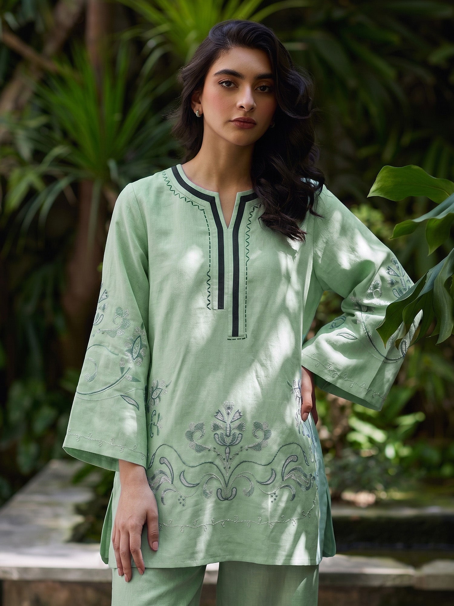 2-Piece Embroidered Set
