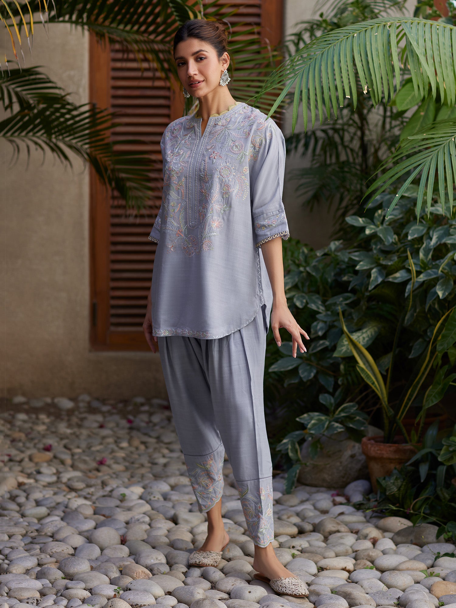 2-Piece Embroidered Set