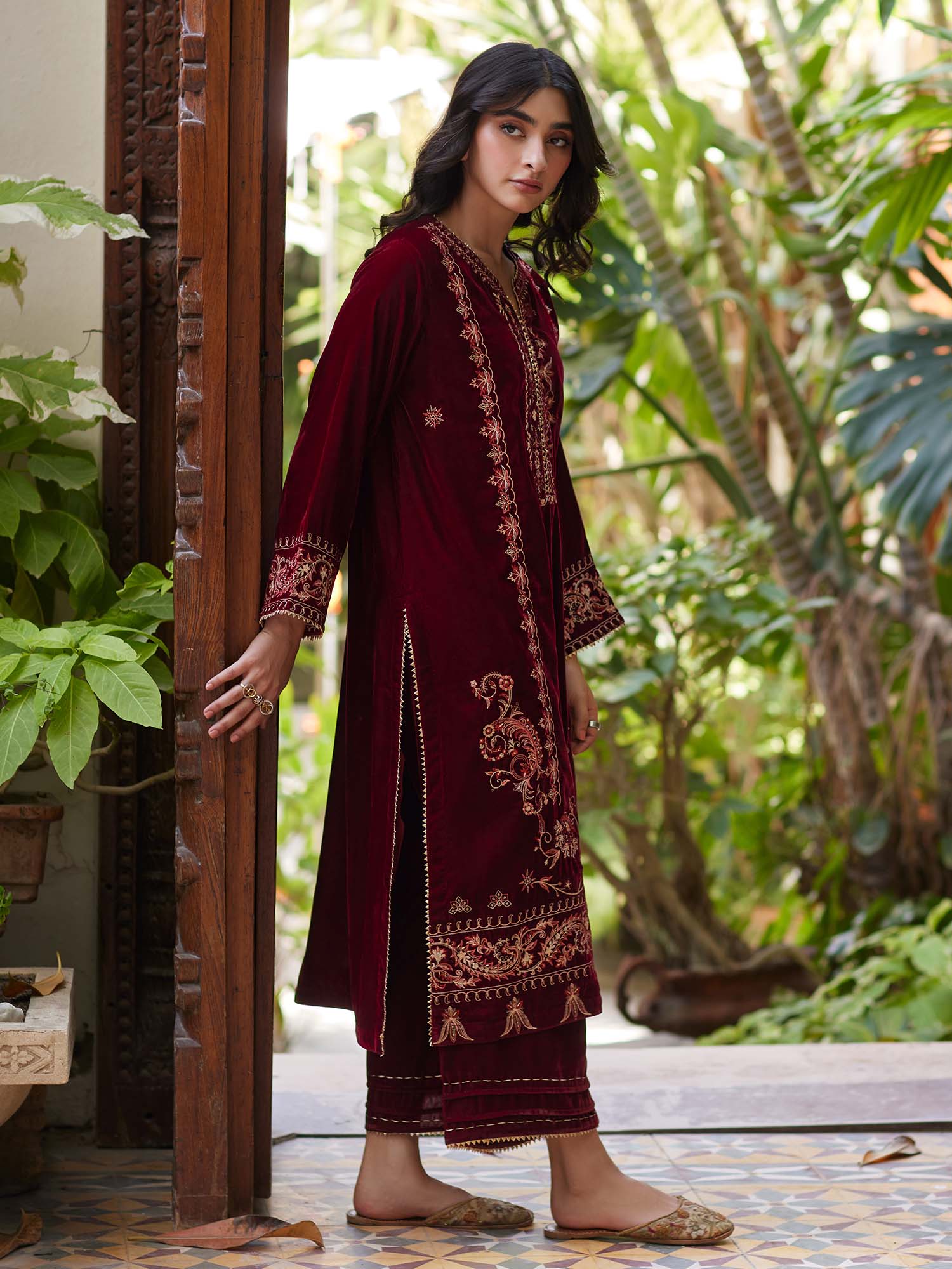 2-Piece Embroidered Set