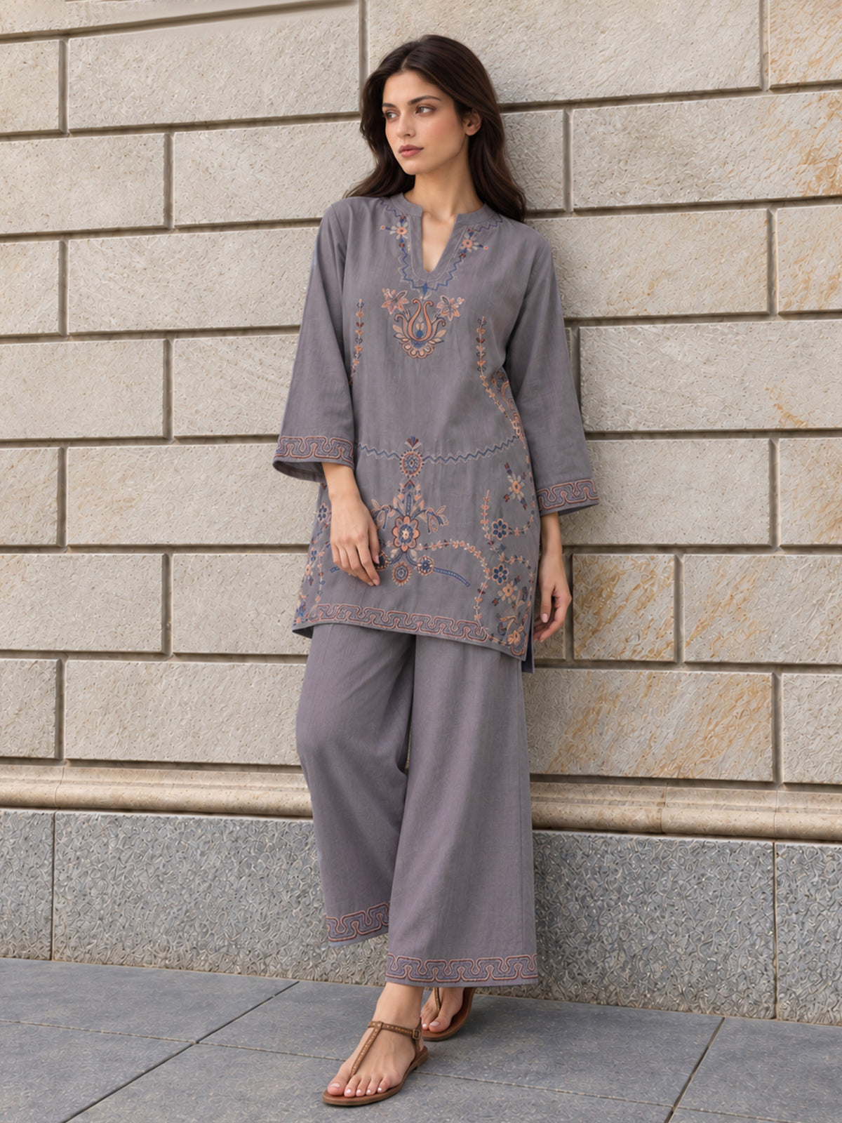 Embroidered Co-ord Set