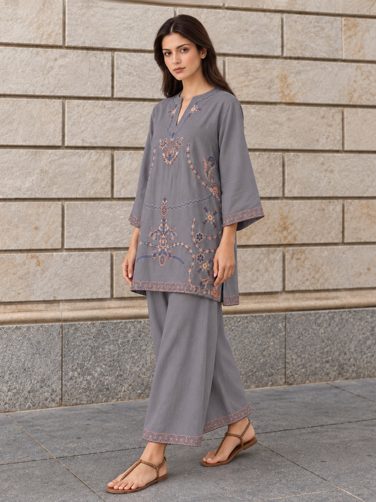 Embroidered Co-ord Set
