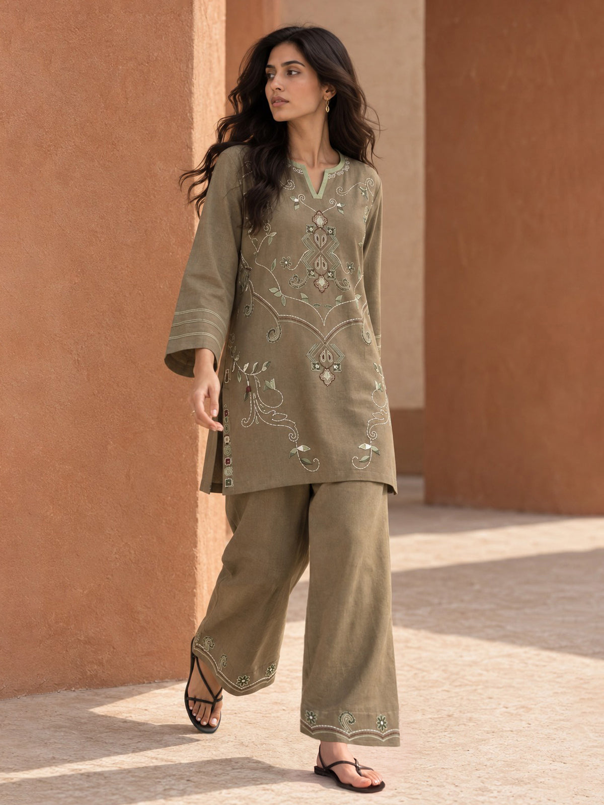 Embroidered Co-ord Set