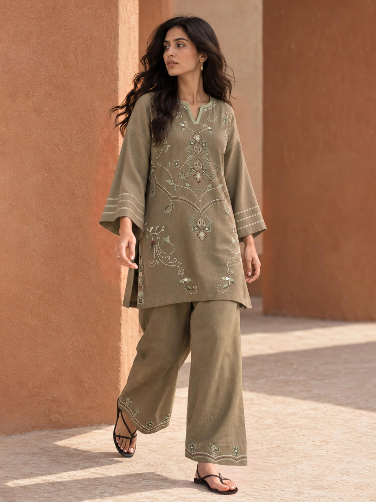 Embroidered Co-ord Set