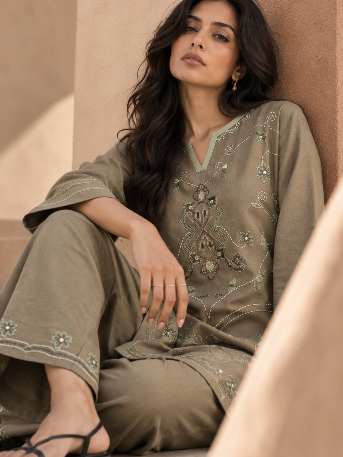 Embroidered Co-ord Set