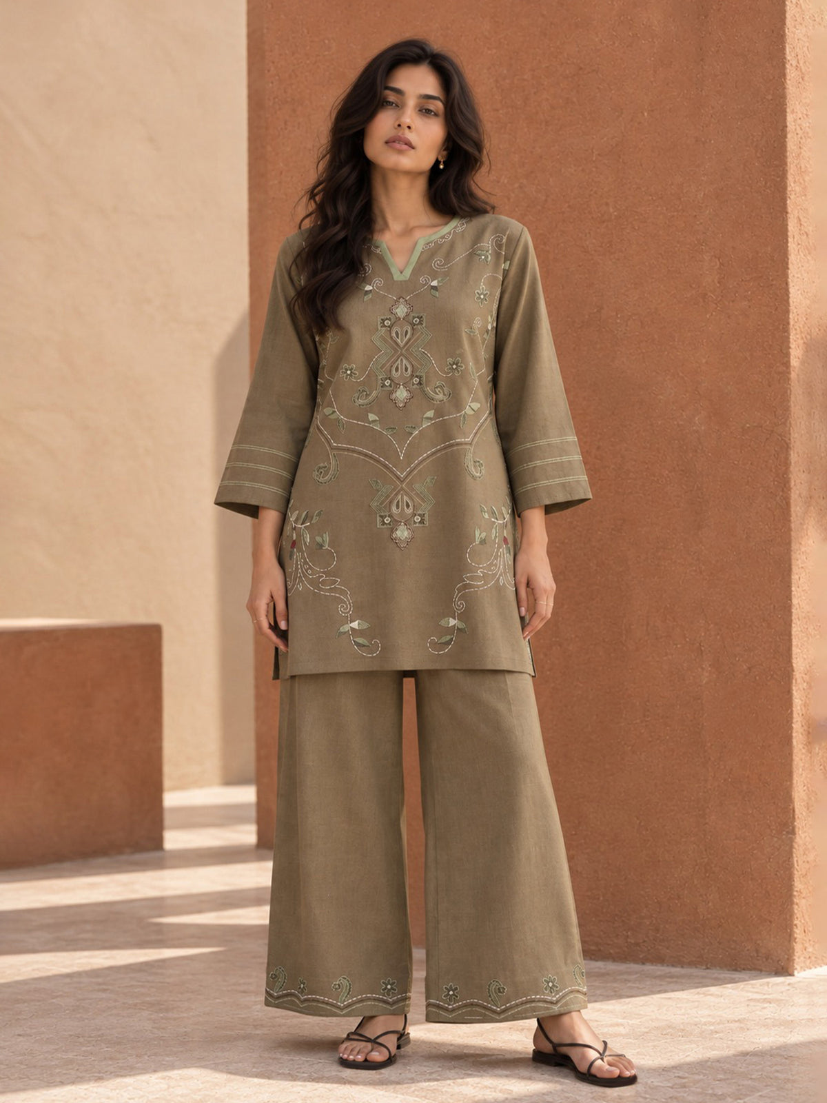 Embroidered Co-ord Set