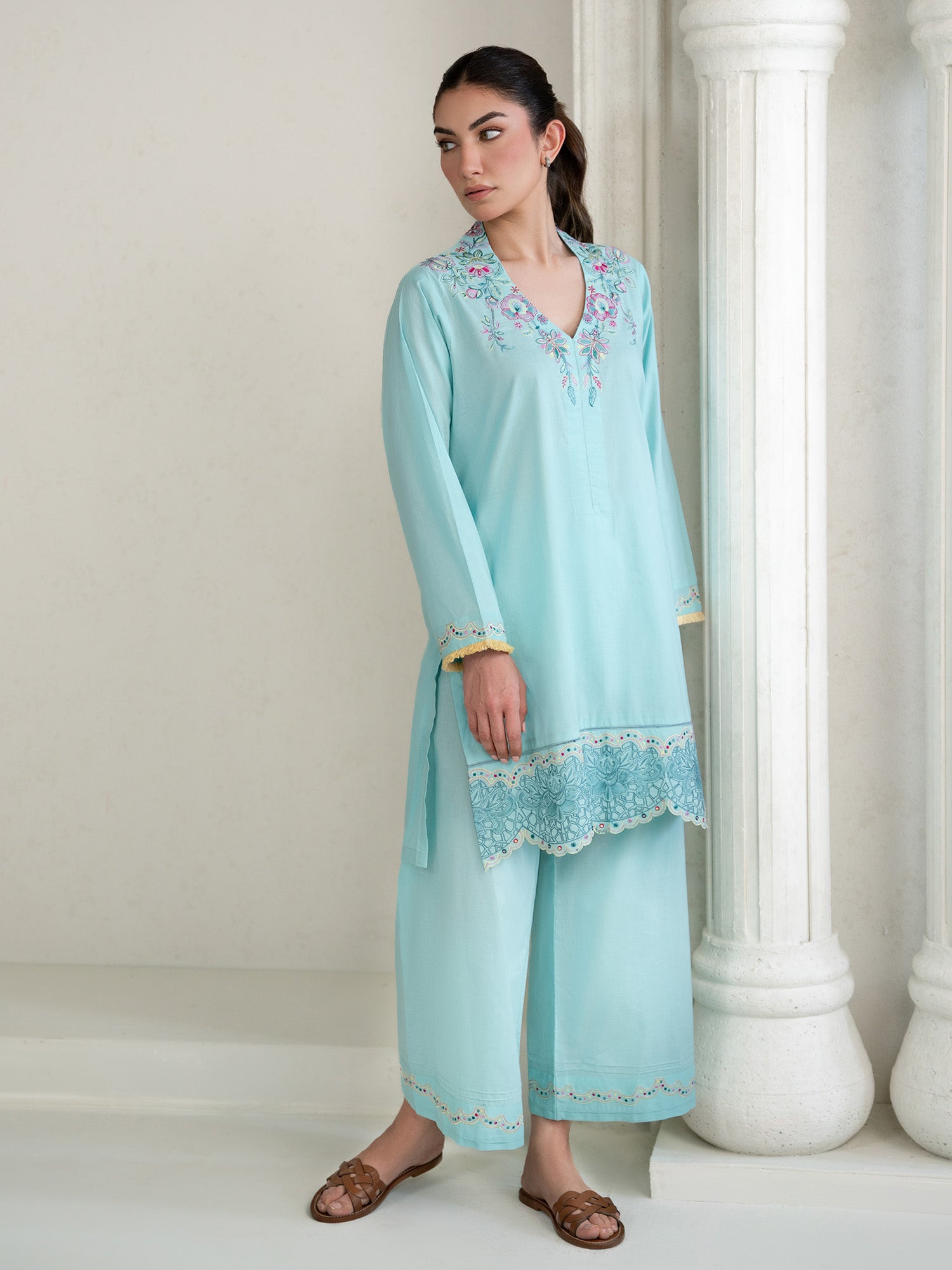 2-Piece Embroidered Set