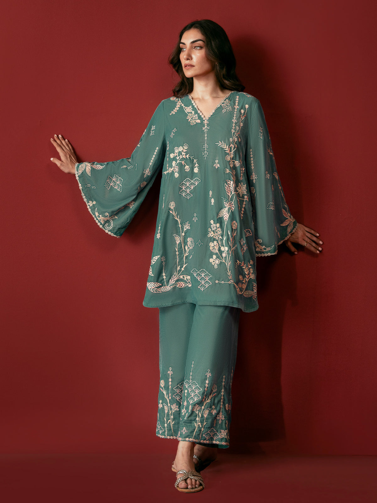 Embroidered Co-ord Set