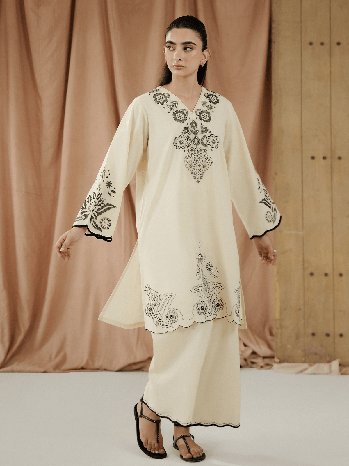 2-Piece Embroidered Set