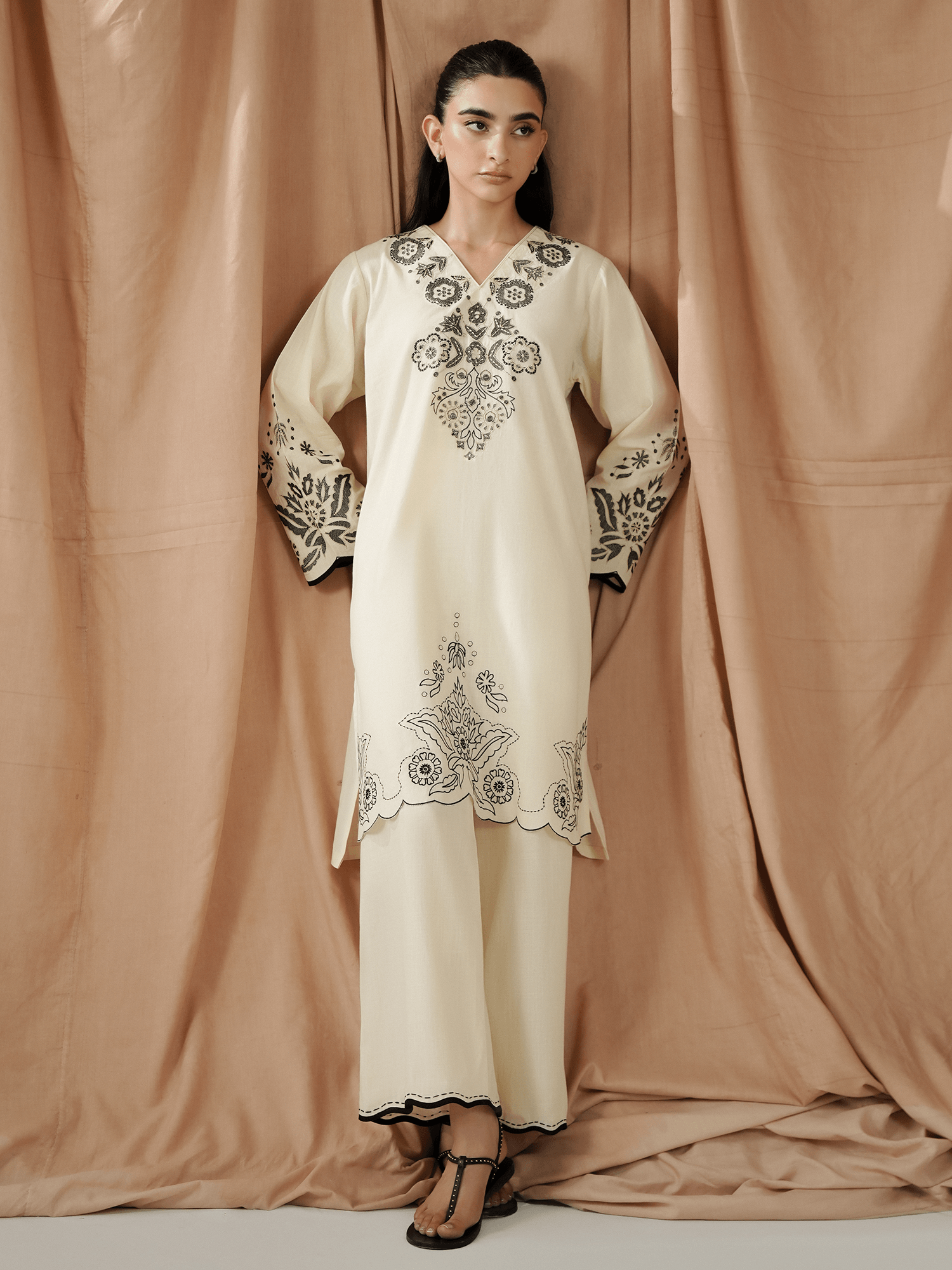 2-Piece Embroidered Set