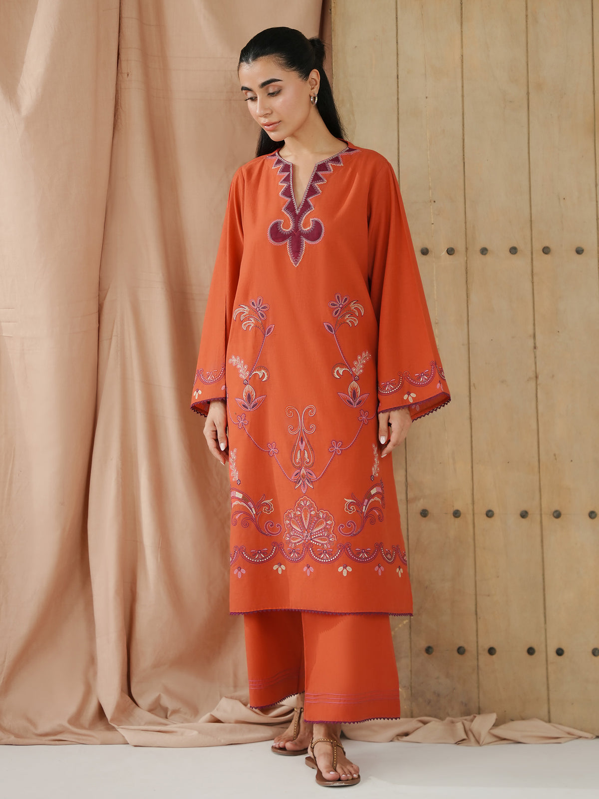 2-Piece Embroidered Set
