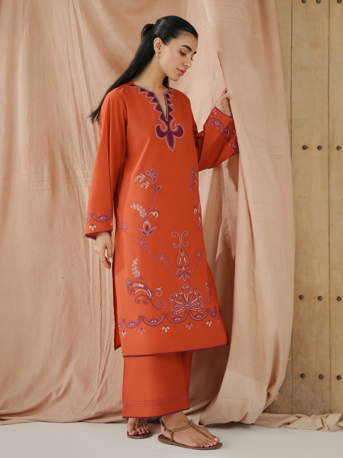2-Piece Embroidered Set
