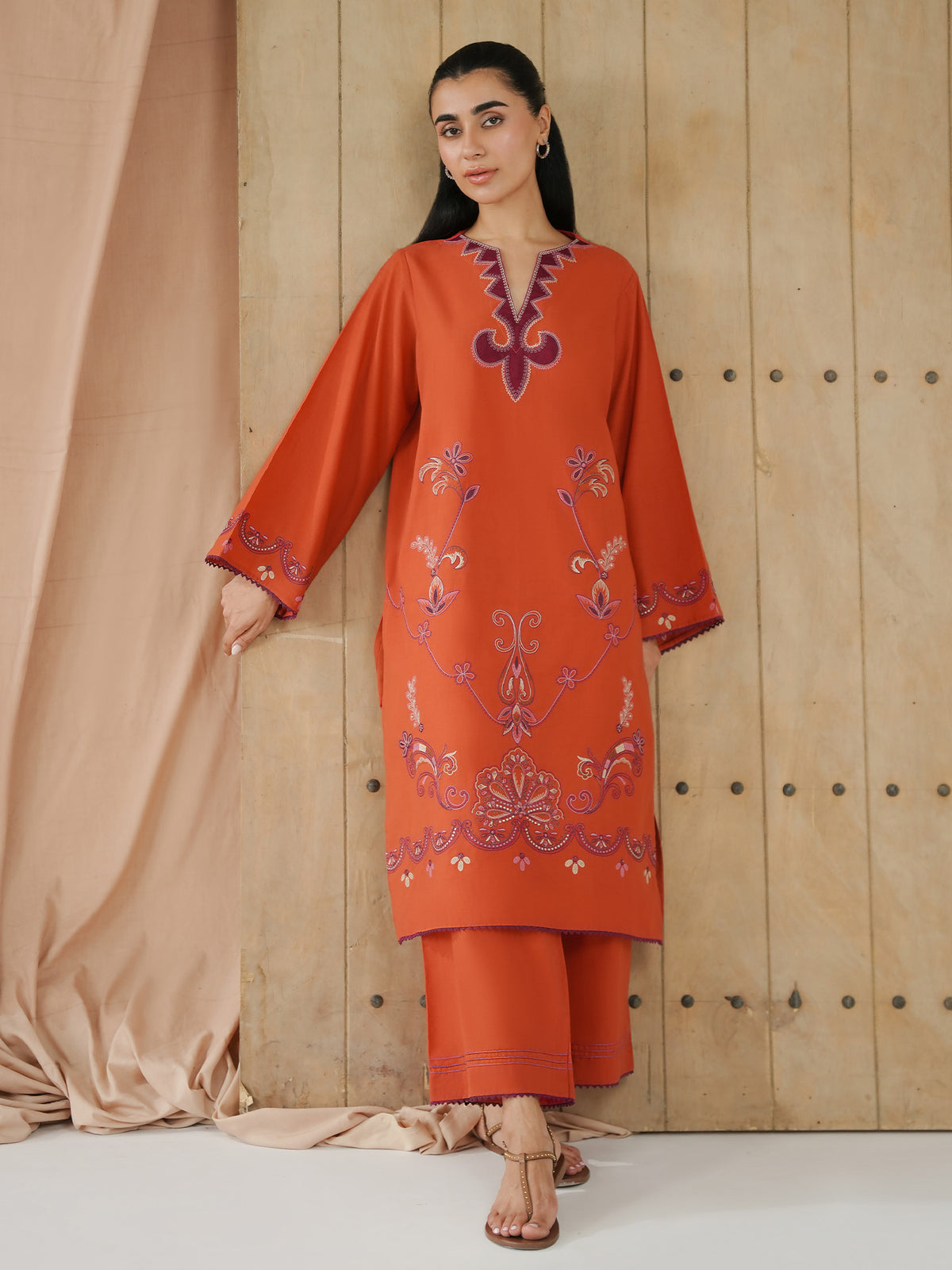 2-Piece Embroidered Set