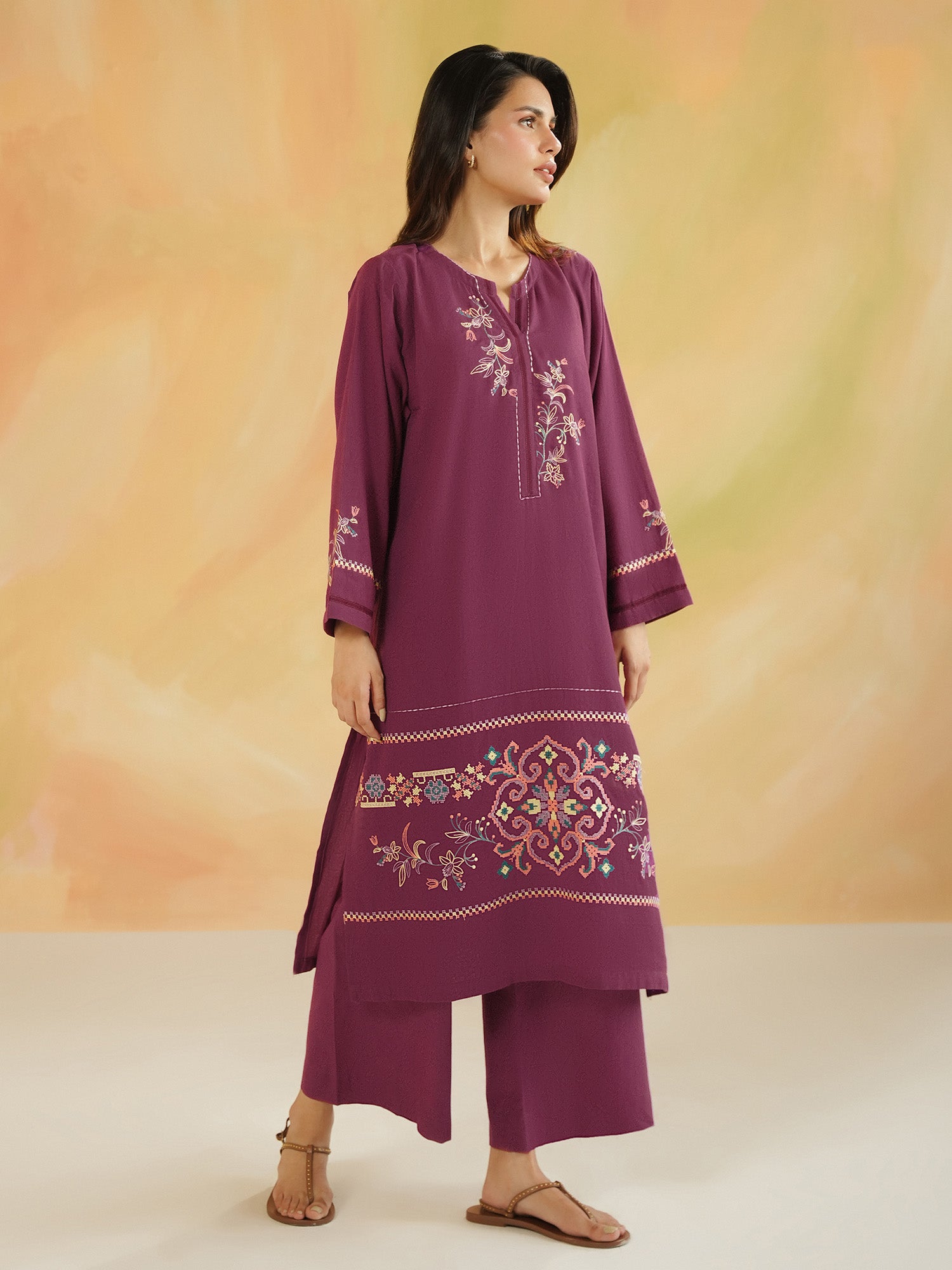 2-Piece Embroidered Set