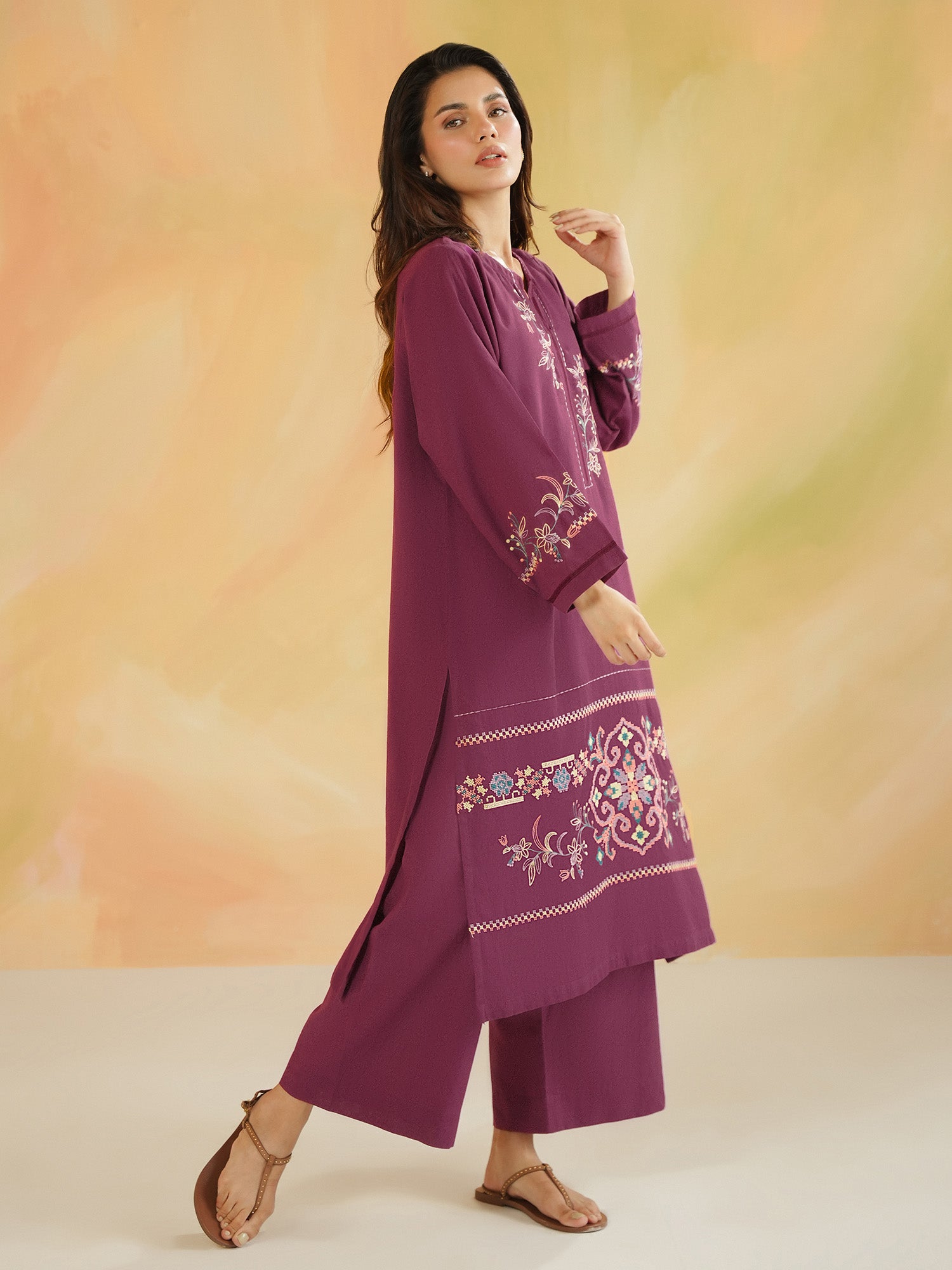 2-Piece Embroidered Set