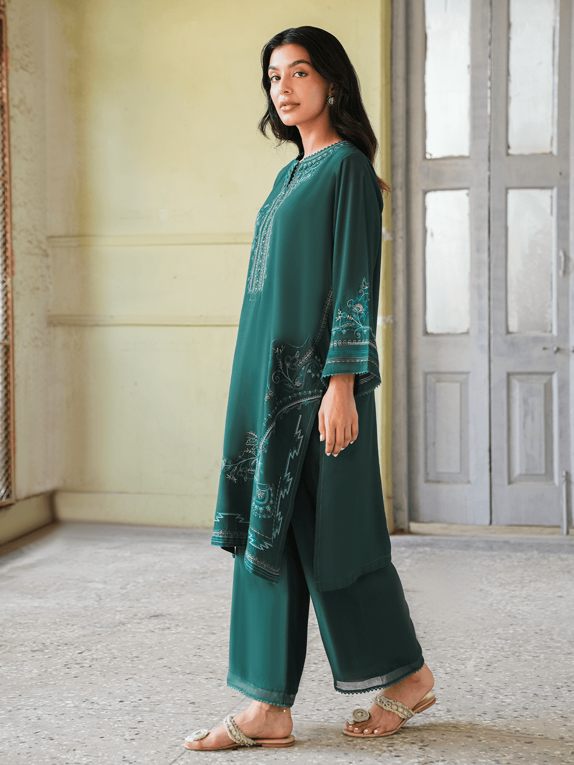 2-Piece Embroidered Set