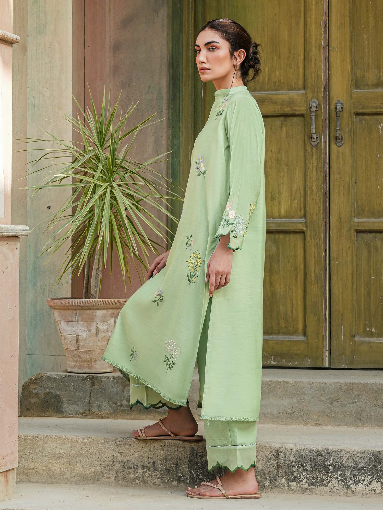 2-Piece Embroidered Set