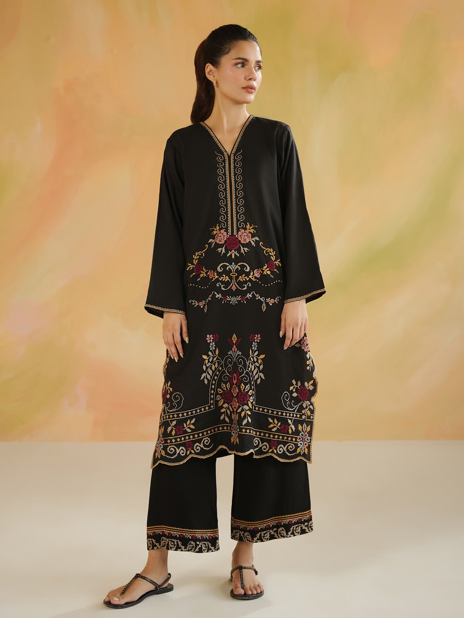 2-Piece Embroidered Set