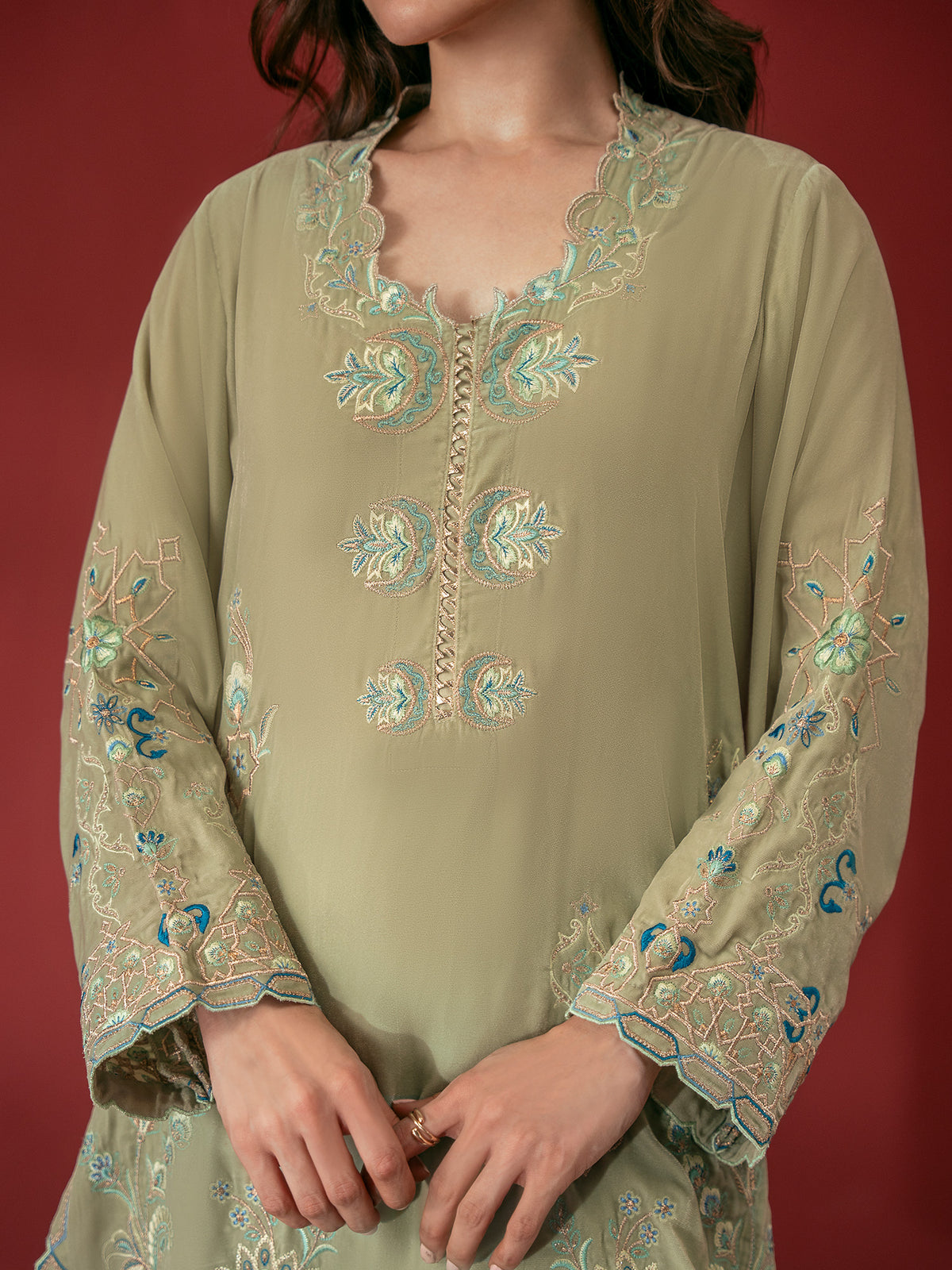 Embroidered Co-ord Set