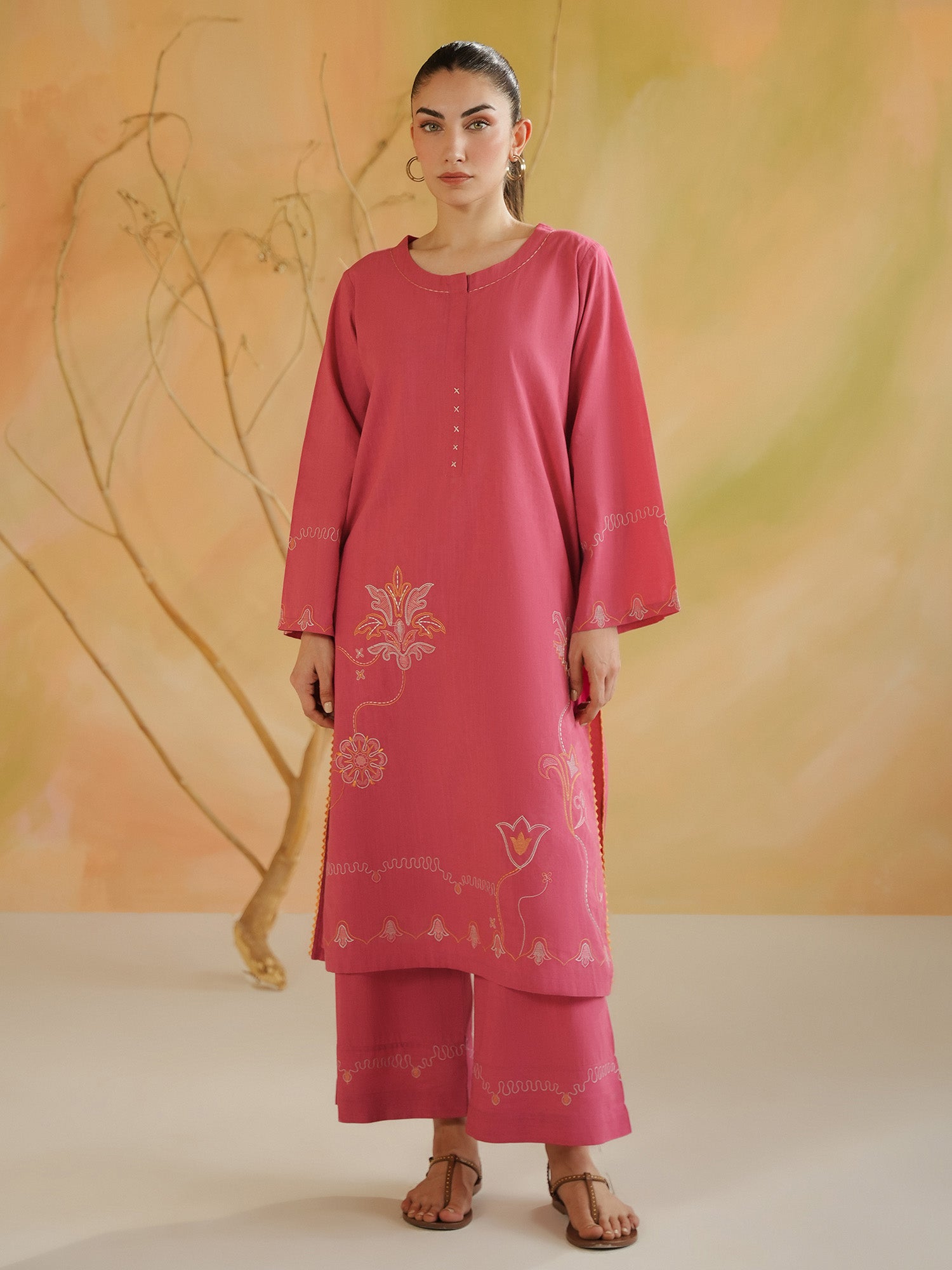 2-Piece Embroidered Set