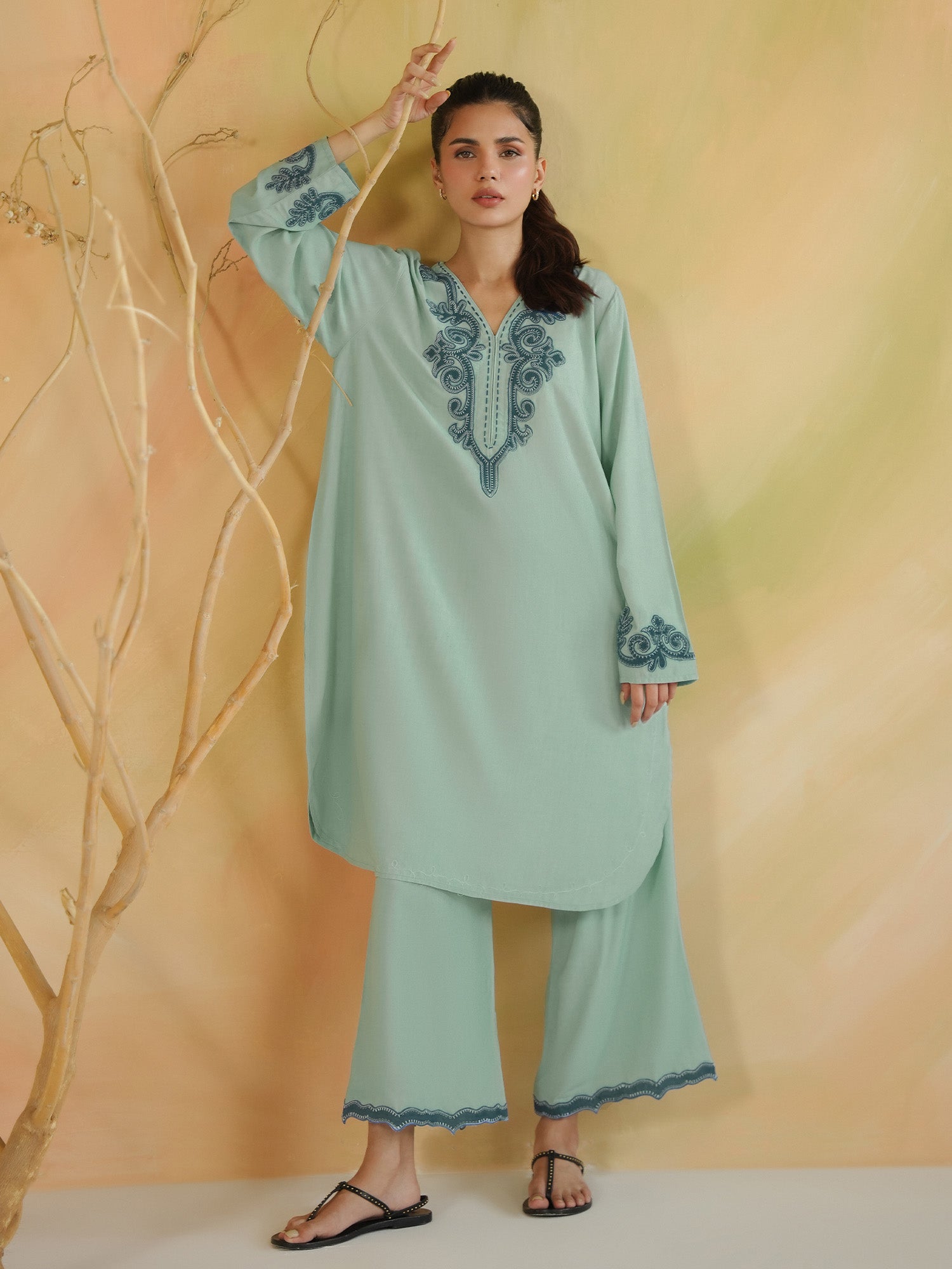 2-Piece Embroidered Set