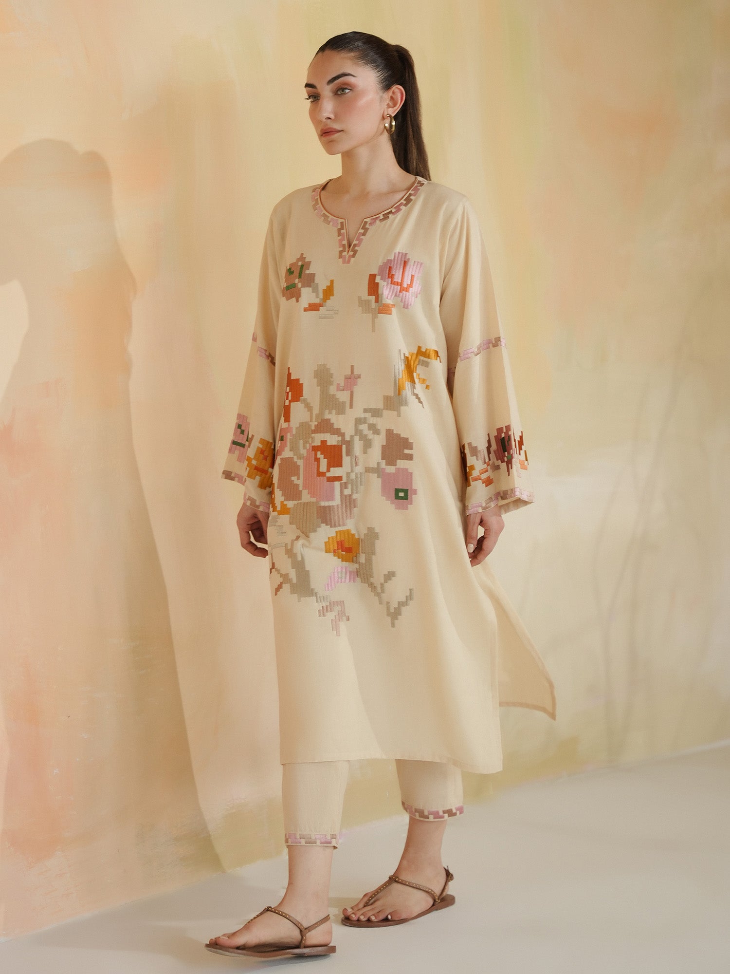 2-Piece Embroidered Set