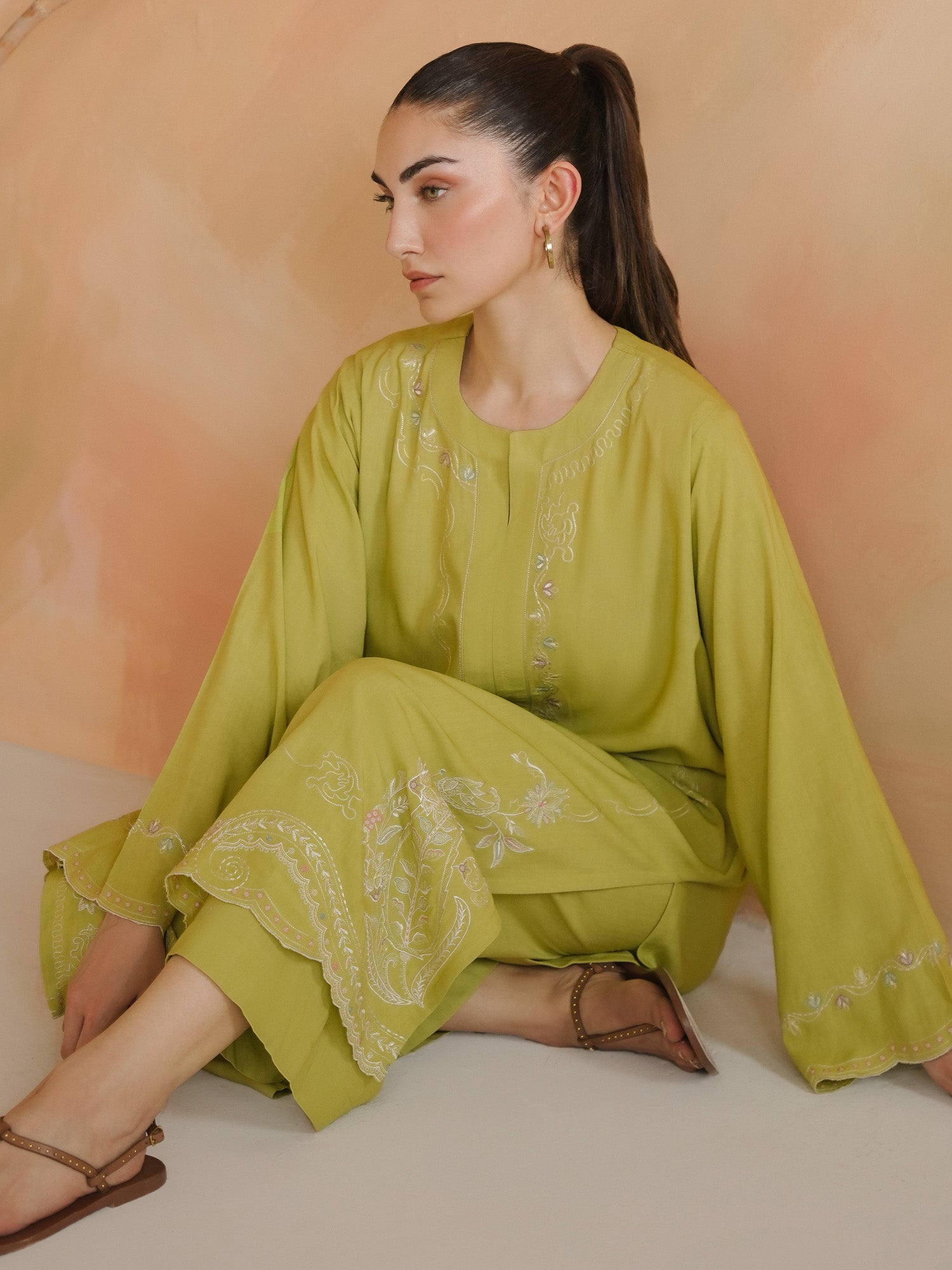 2-Piece Embroidered Set