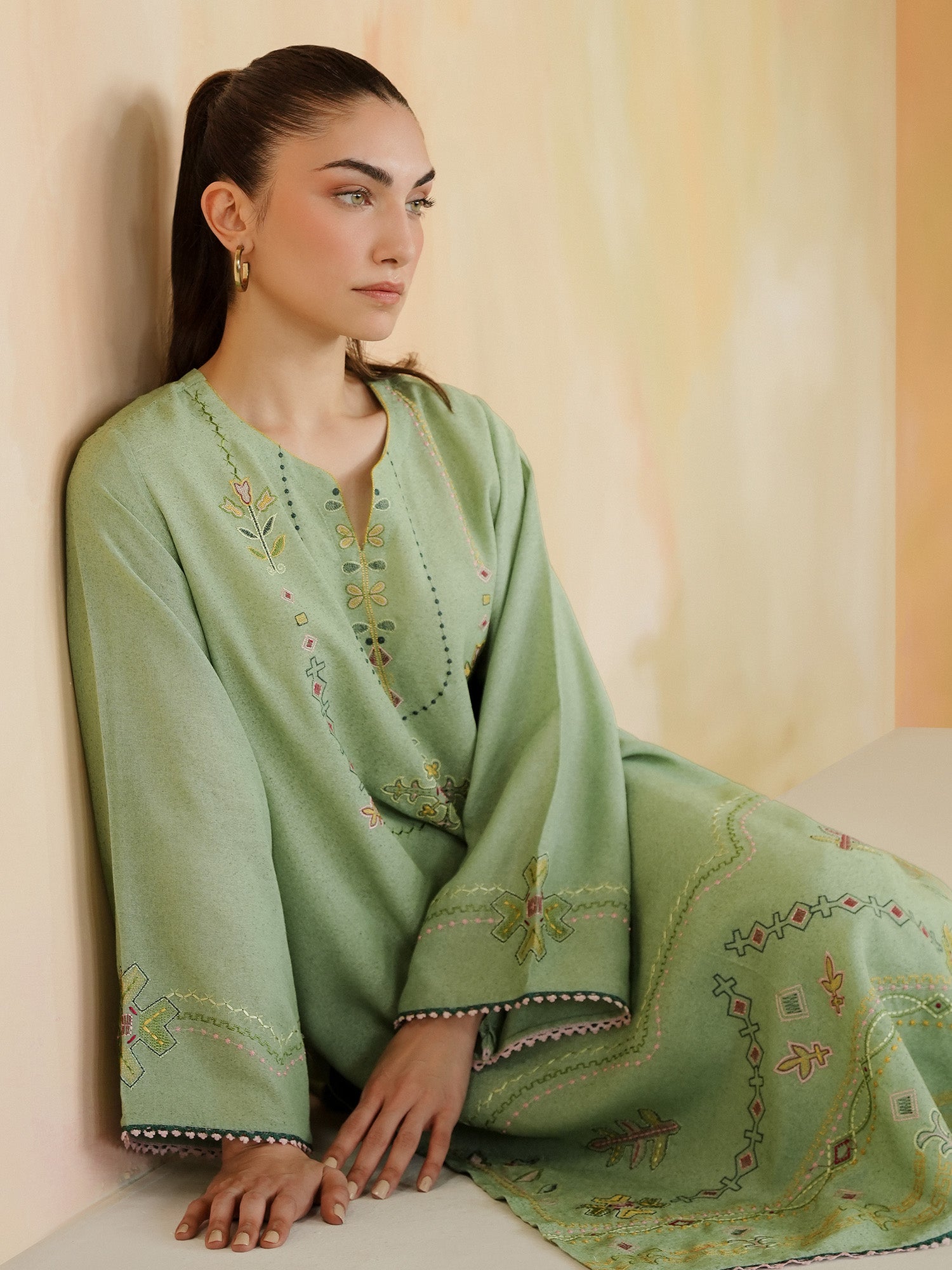 2-Piece Embroidered Set