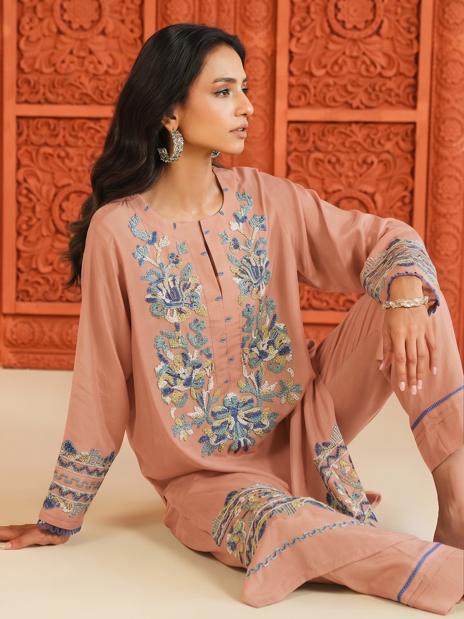 2-Piece Embroidered Set