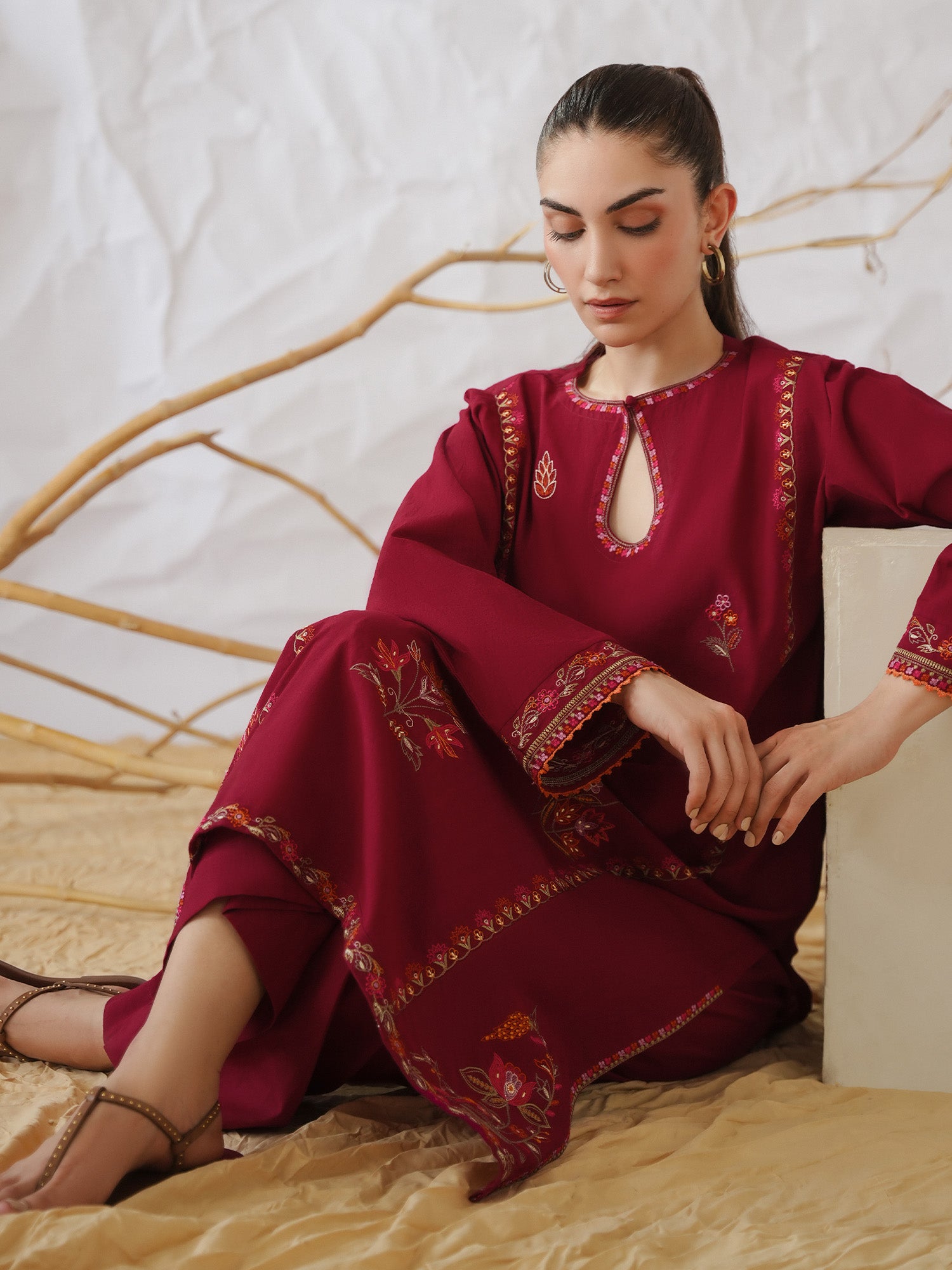 2-Piece Embroidered Set