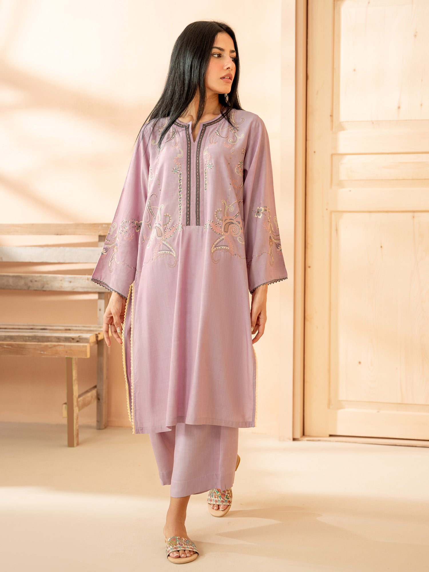 2-Piece Embroidered Set